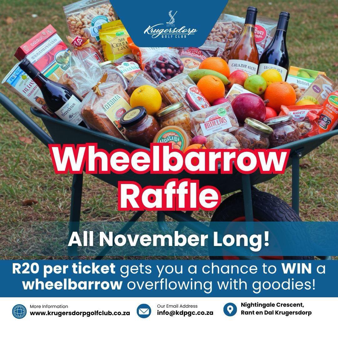 🎟️ Wheelbarrow Raffle – All... - Krugersdorp Golf Club | Facebook