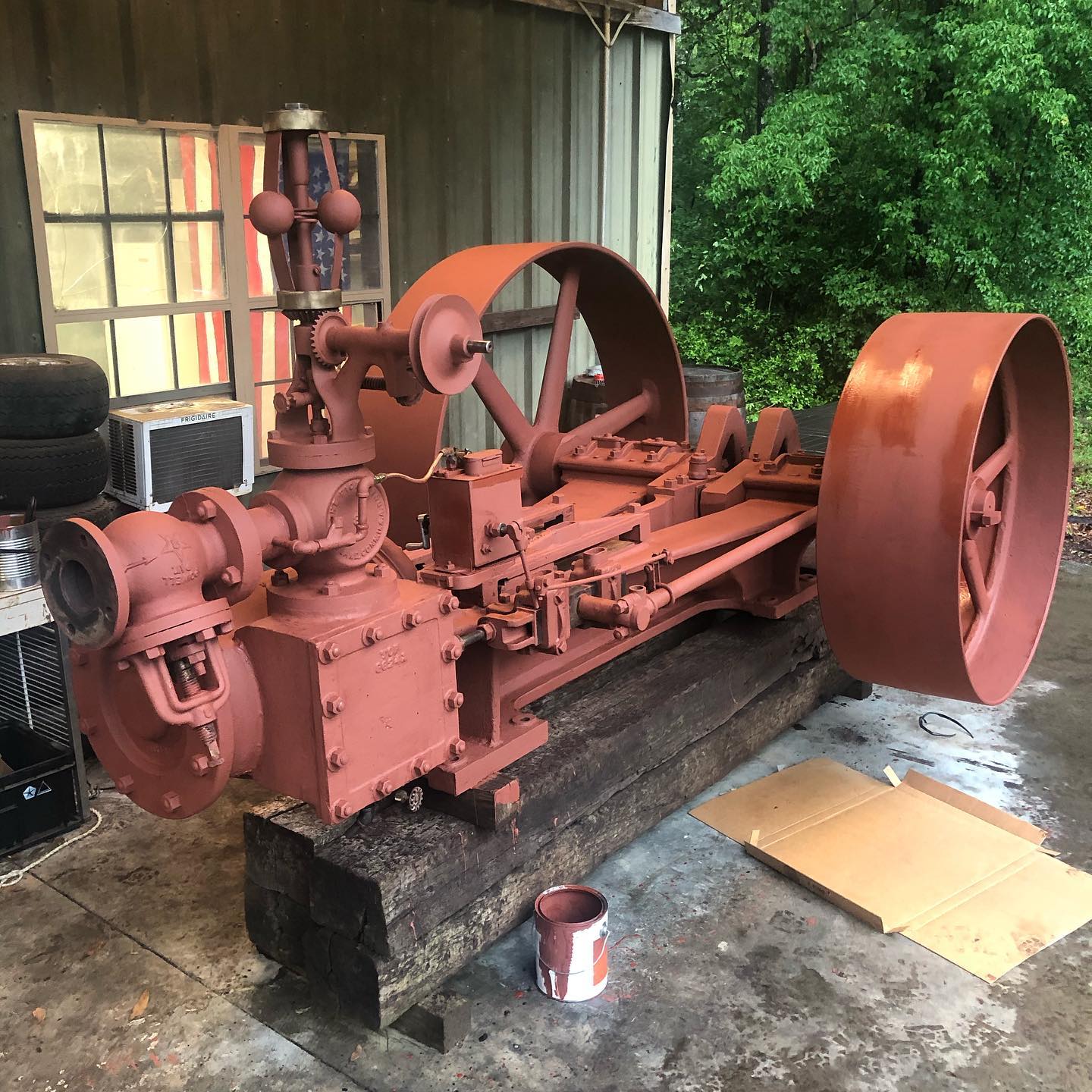 VintageMachinery.org - Steam engine has been cleaned and primed. Out ...