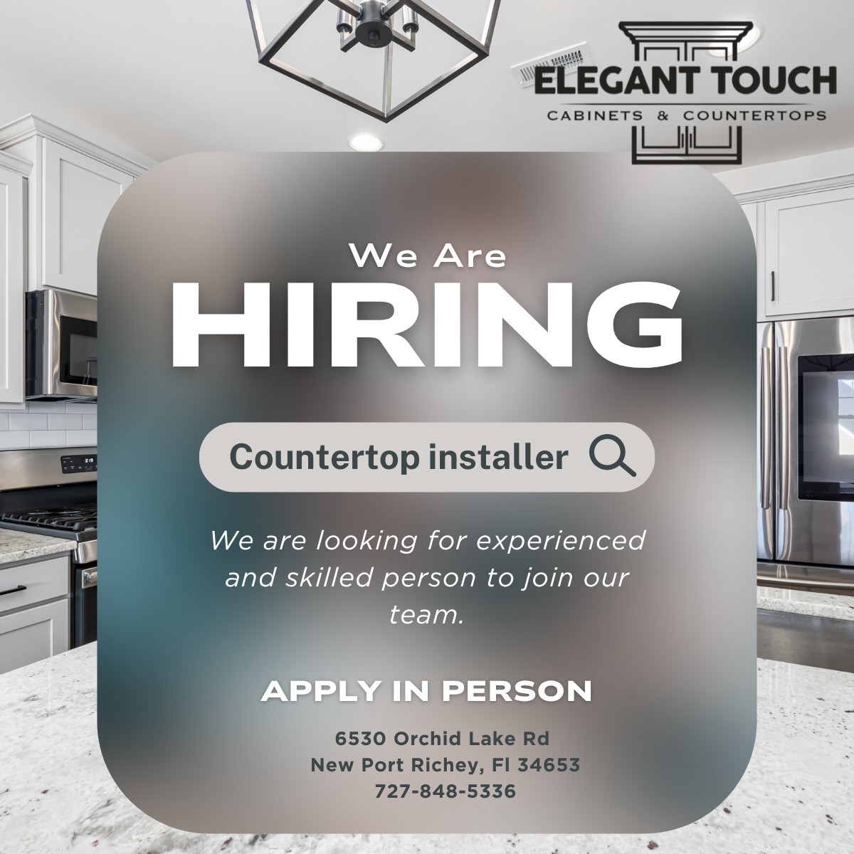 Elegant - 🌟 We're Hiring! Experienced Granite Installer/Helper Wanted 🌟 ...