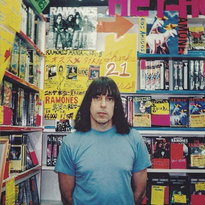 Johnny Ramone, 1995. Here's Johnny at Aris Rock Video in Tokyo