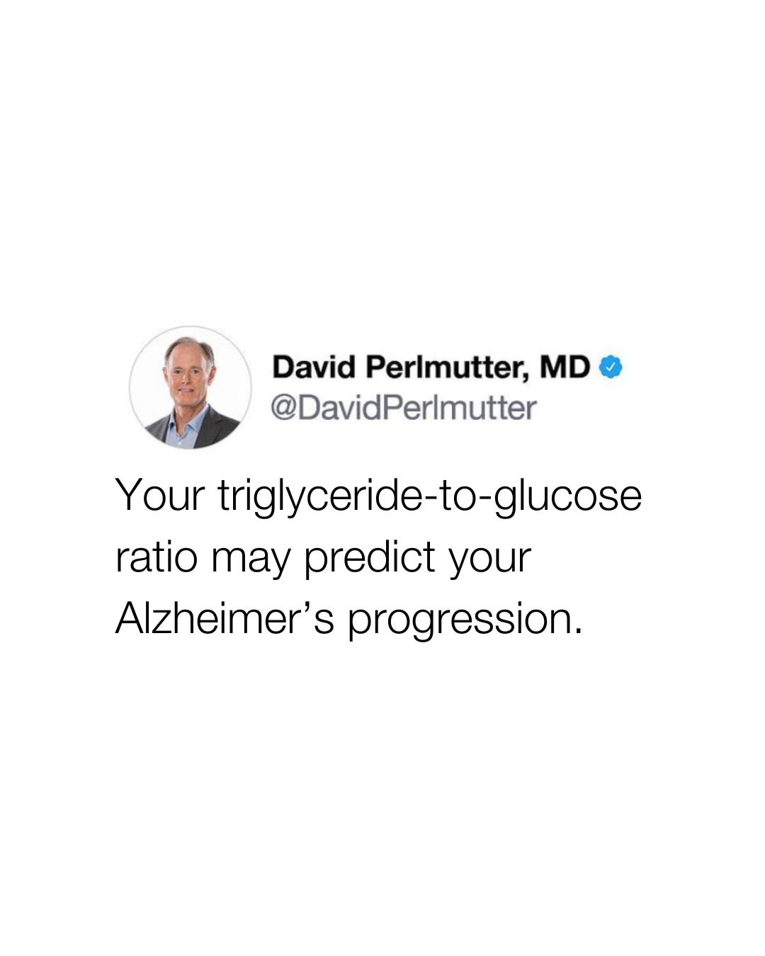One of the hardest questions families ask after an Alzheimer's diagnosis is how quickly it will progress. New research offers some clarity and even a bit of hope. The triglyceride-to-glucose ratio, something