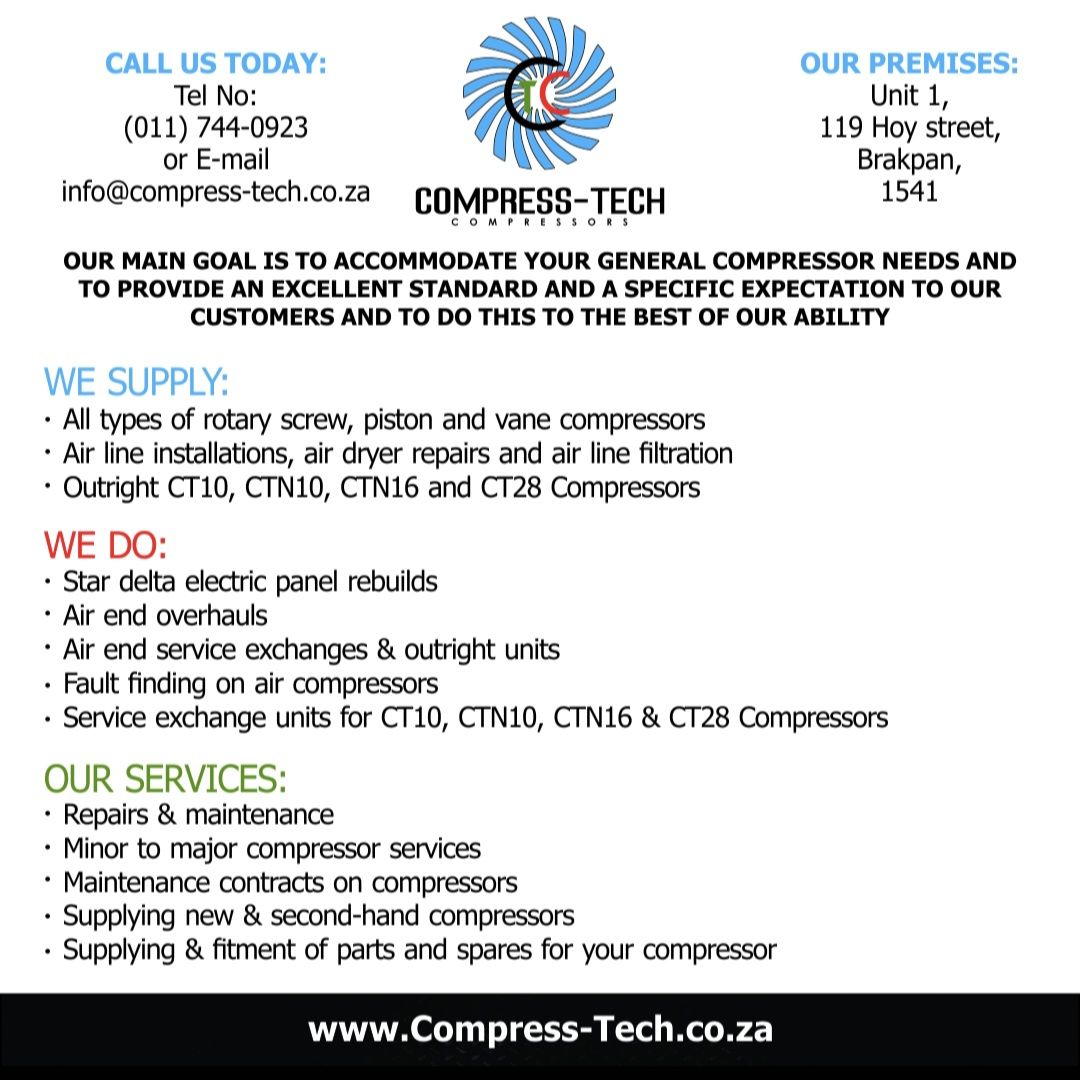 Compress-Tech Compressors | Brakpan