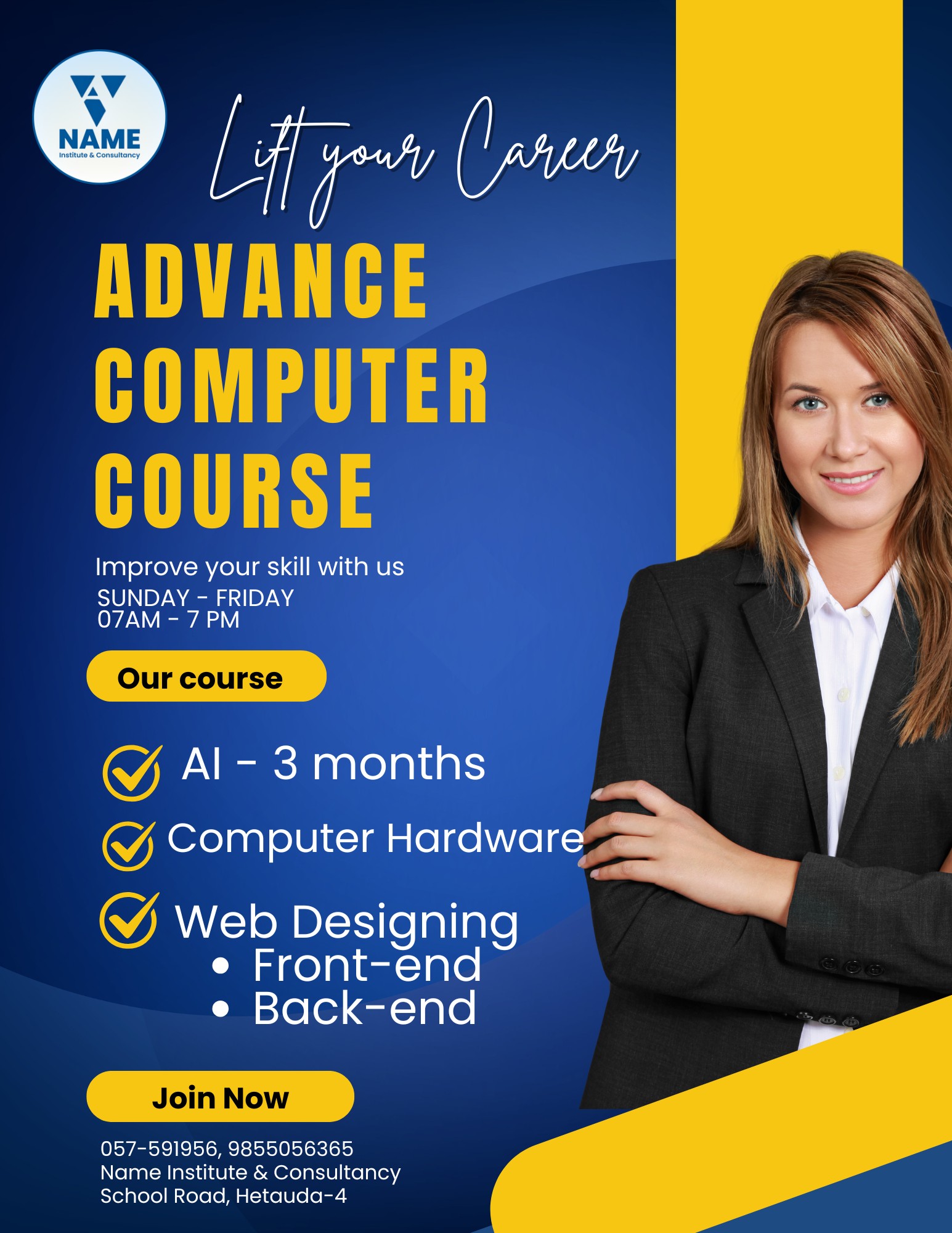 💻 Advance Computer Course 📍... - Name Institute & Consultancy | Facebook
