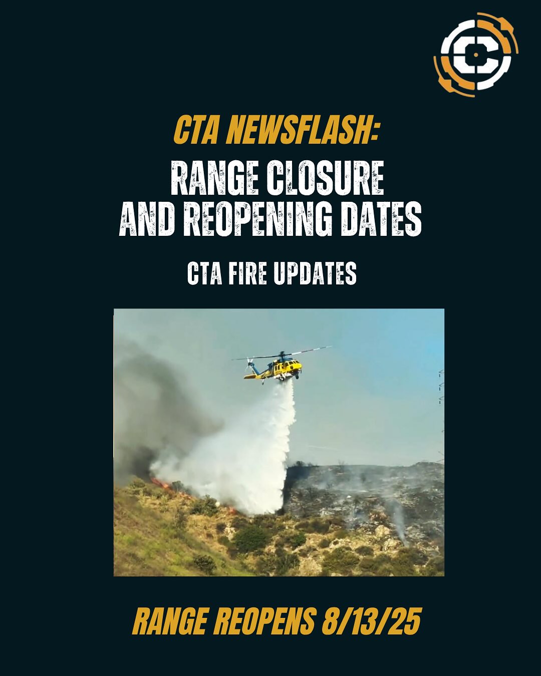 🎯 RANGE UPDATE - TEMPORARY... - California Tactical Academy | Facebook