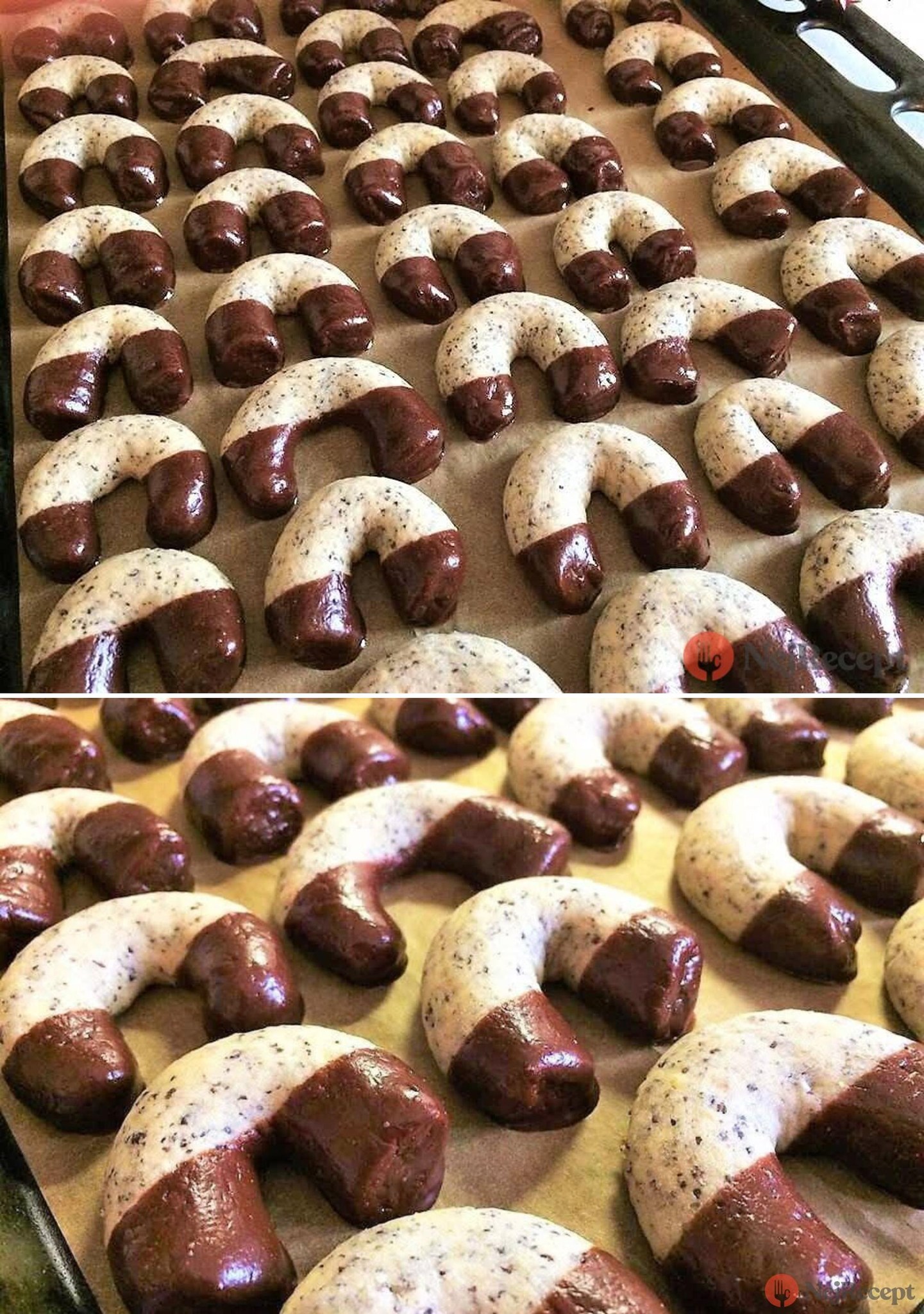 NejRecept.cz - Křehké makové rohlíčky v čokoládě. Jakmile je ochutnáte ...