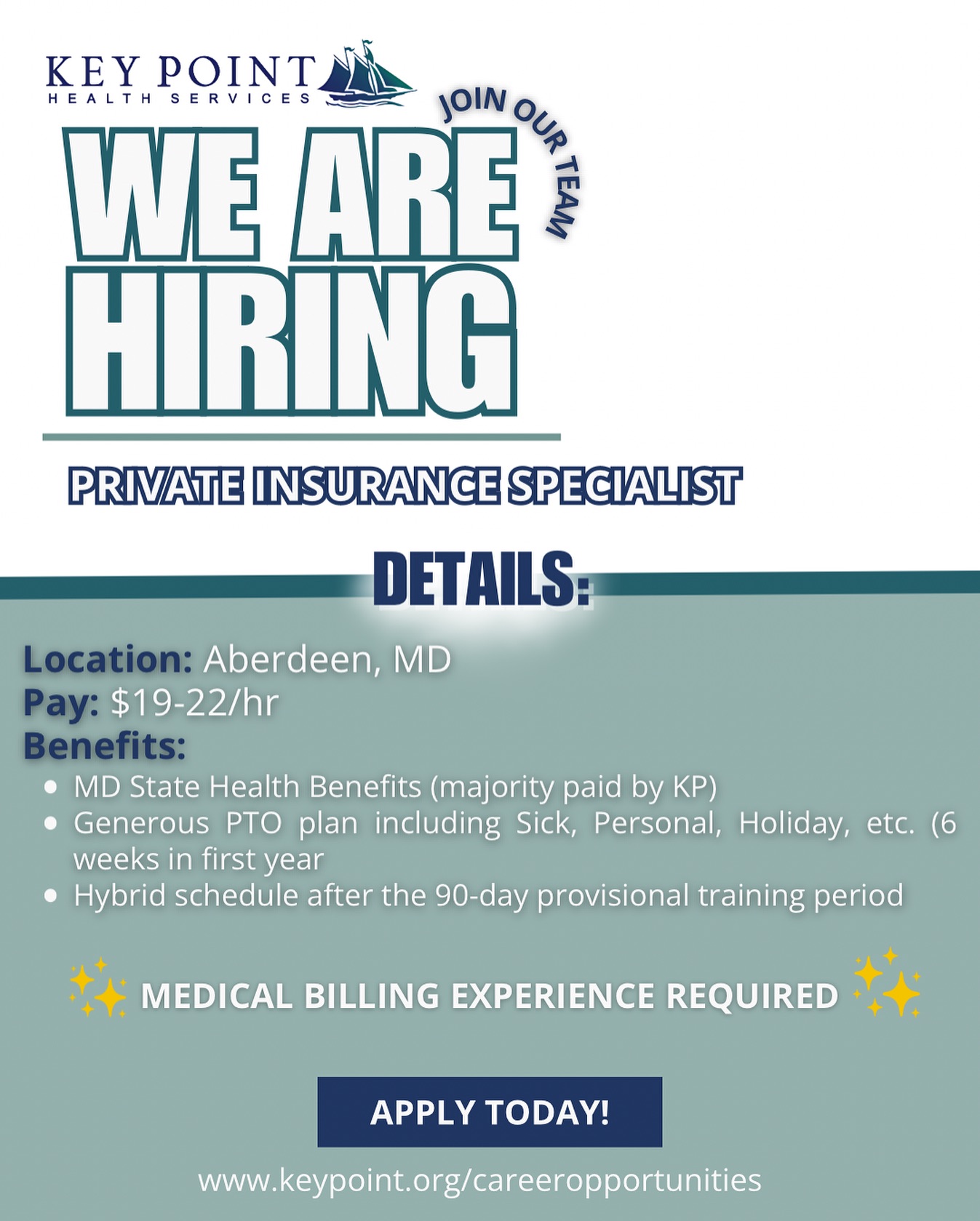 🚨 We’re hiring! 🚨 Key Point... - Key Point Health Services | Facebook