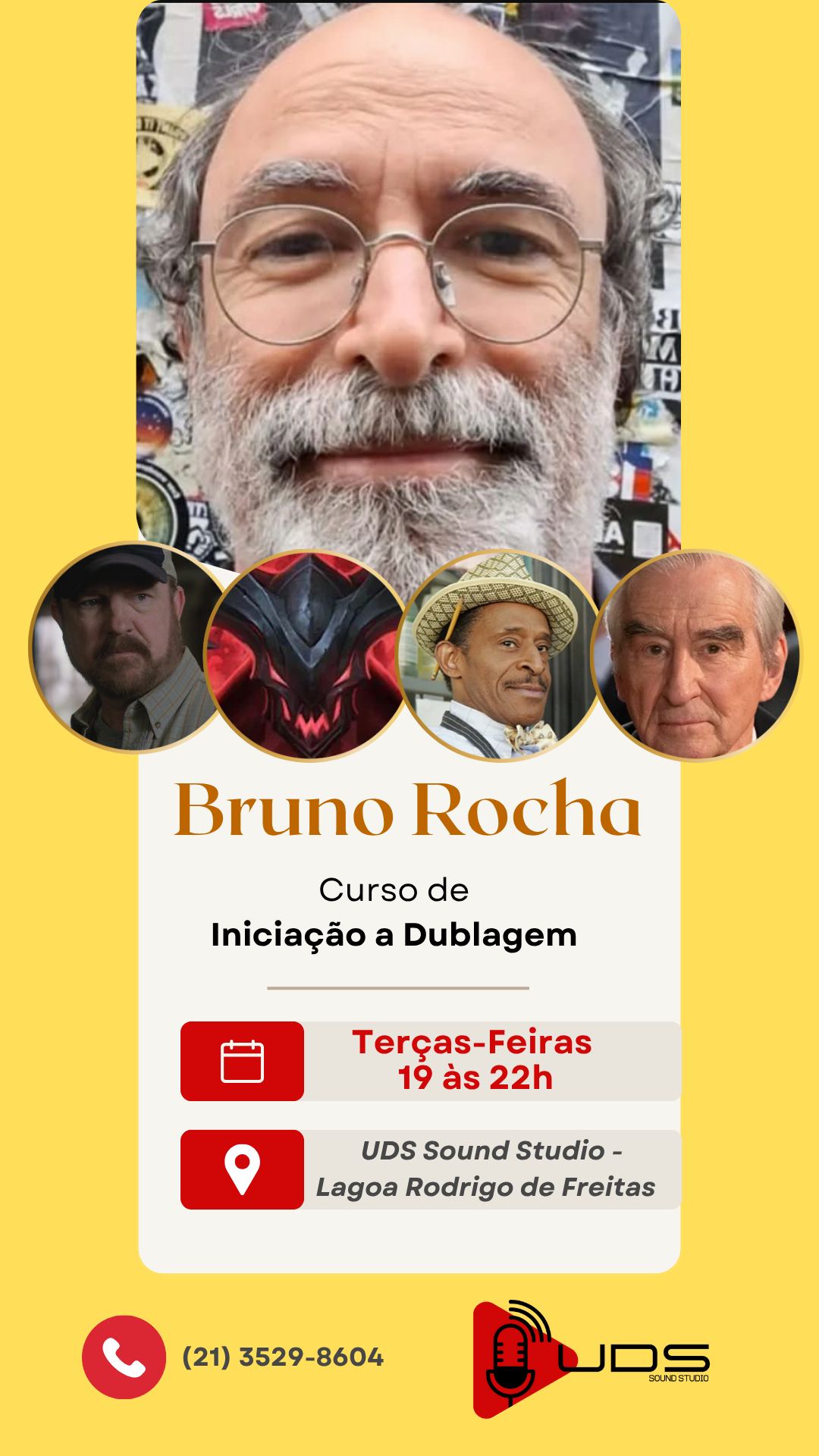 UDS - Curso Inédito de Interpretação para Dublagem – com Bruno Rocha ...