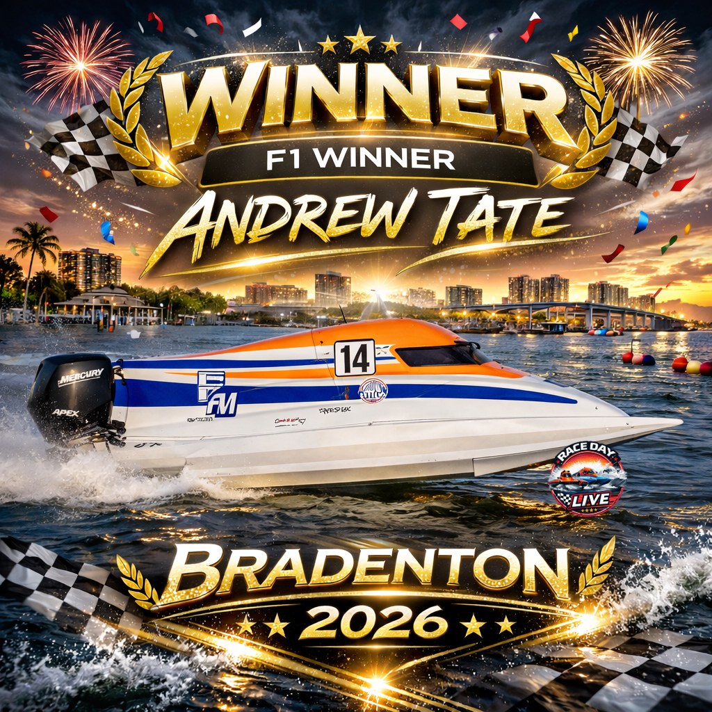 Race - 🆕Congratulations to Andrew Tate, the F1 winner at the inaugural ...