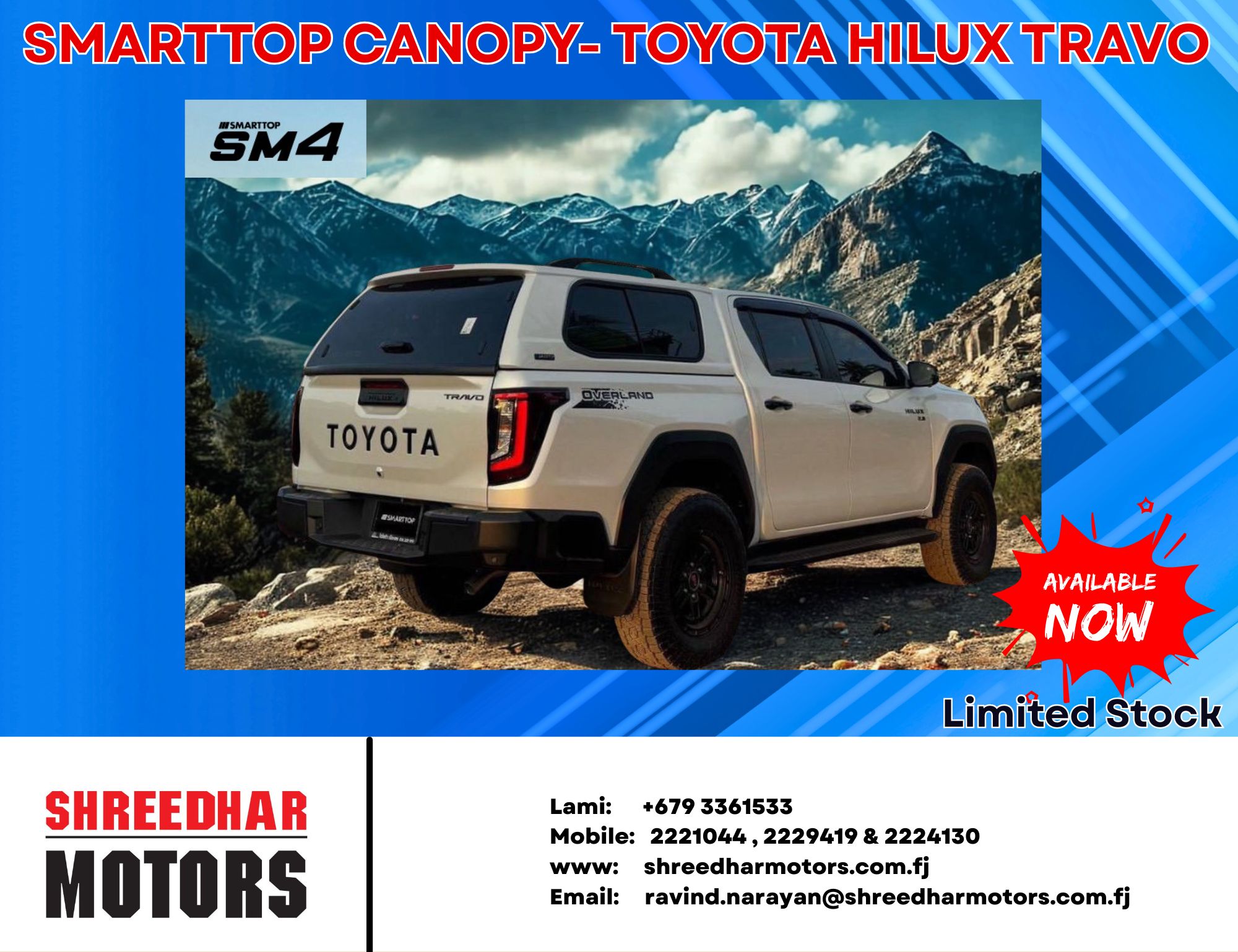 TOYOTA HILUX SMARTTOPキャノピー Shreedhar - SmartTop Canopy for the Toyota Hilux Travo is now
