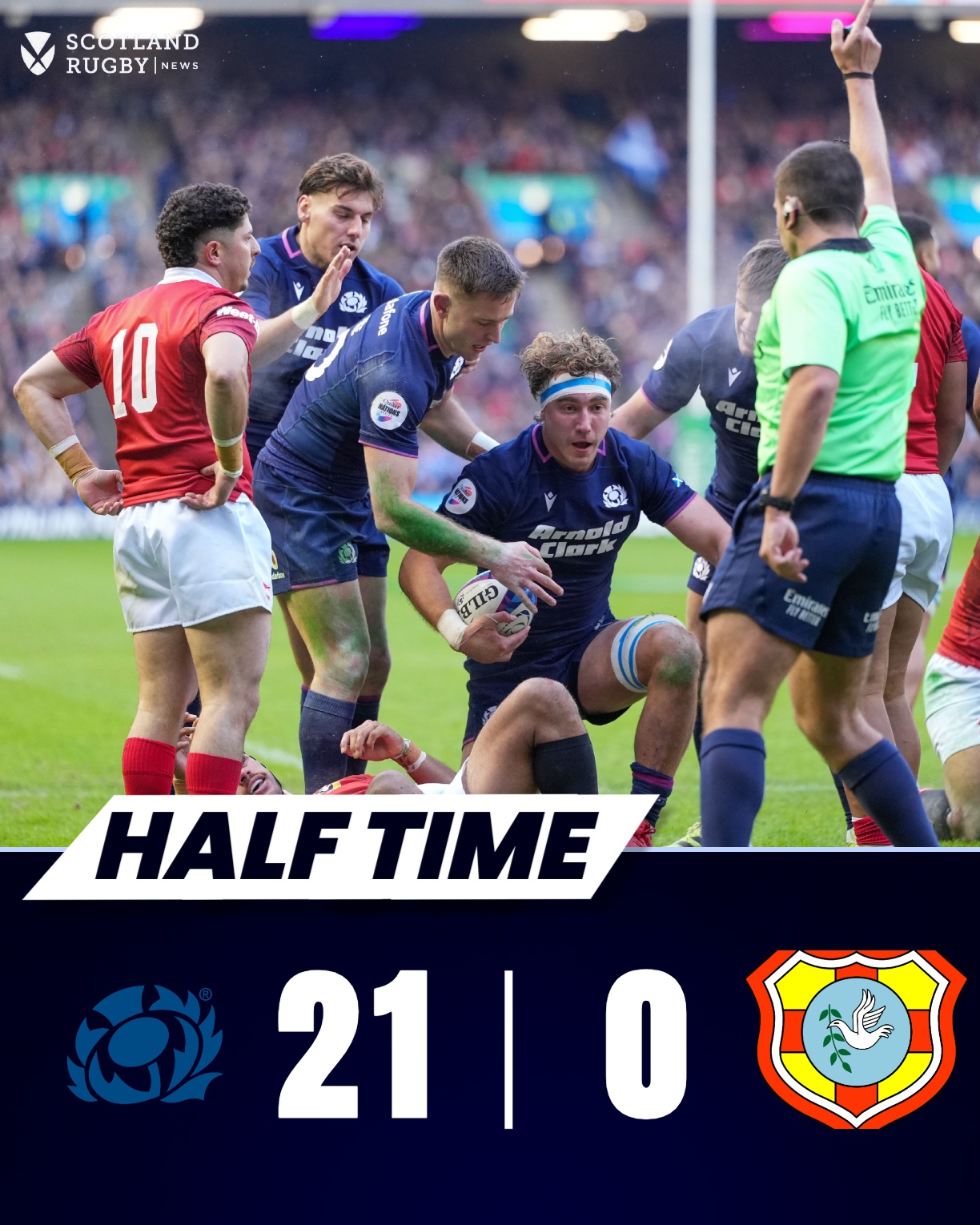 HALF-TIME | Three tries and a... - Scotland Rugby News | Facebook