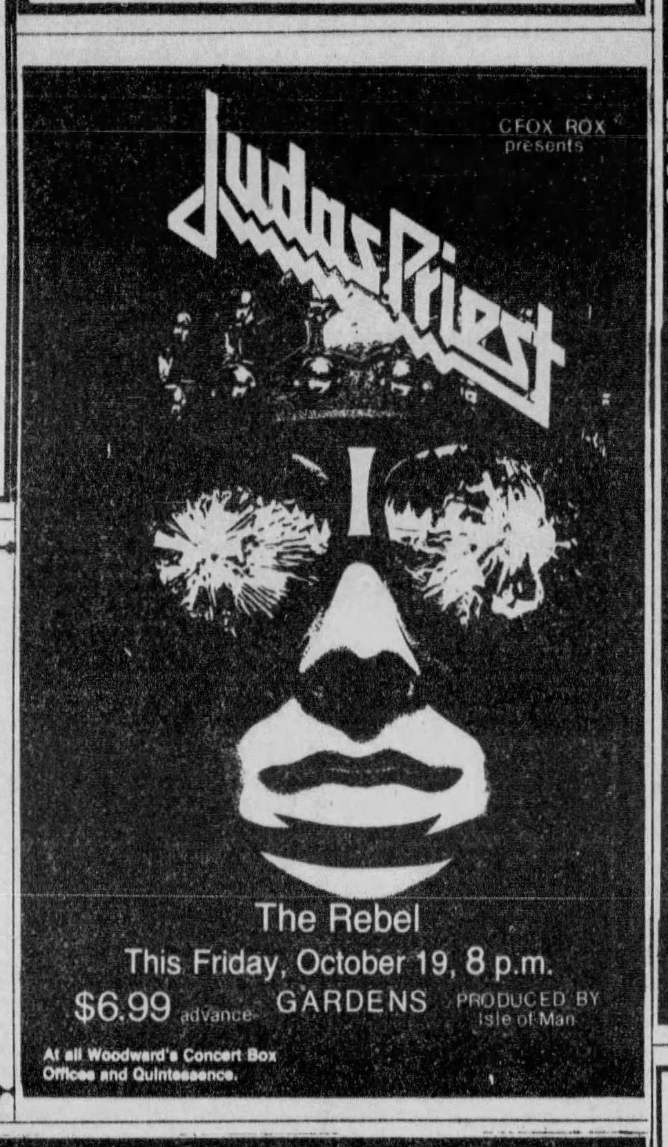 Judas Priest's Killing Machine tour in Vancouver 1979
