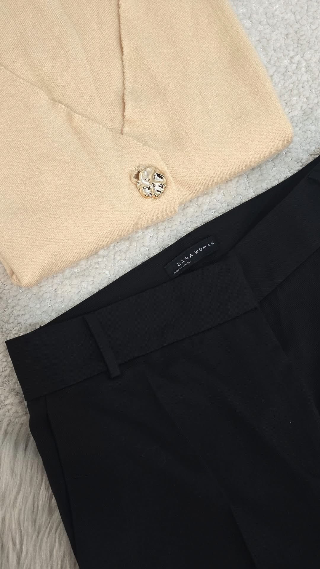 Pantalon Zara Vintage Taille 38 - Multicolore, Coton, Occasion Très Bon état
