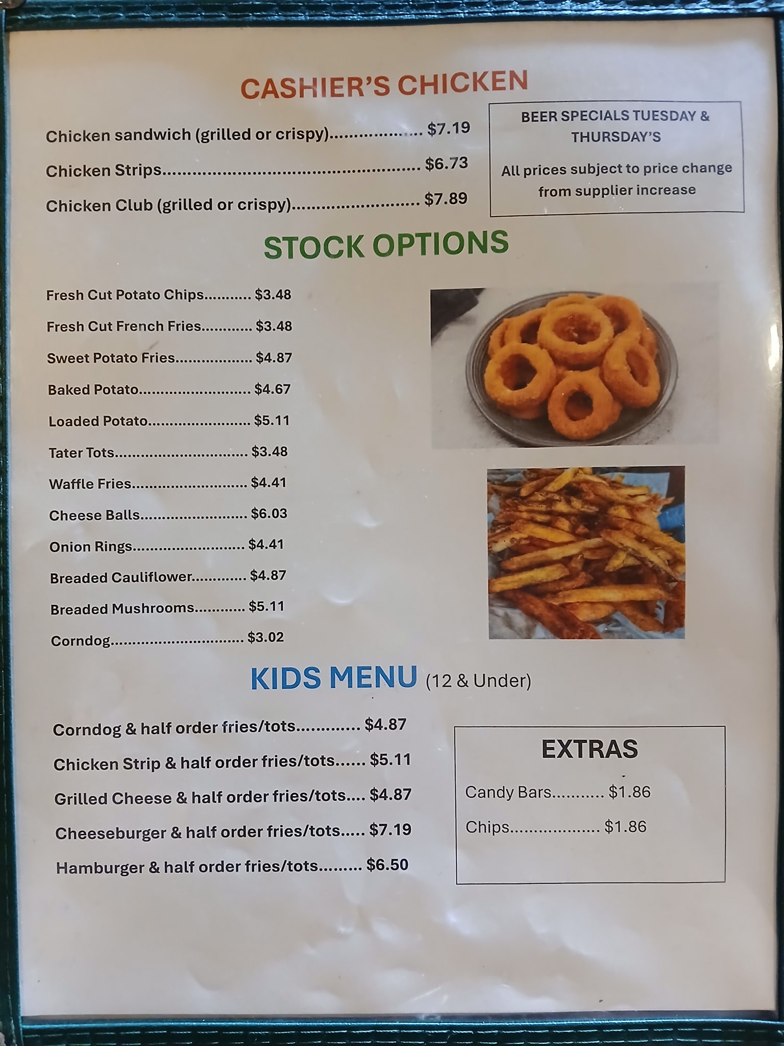 The Bank - New menu! | Facebook