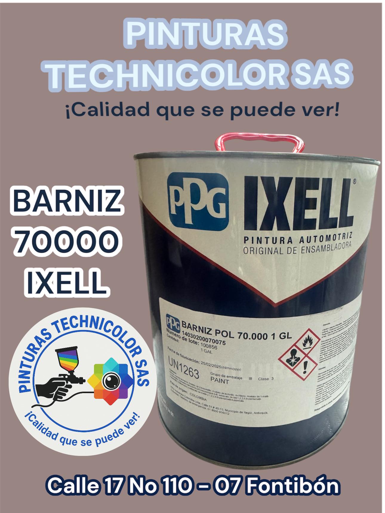 Pintura Automotriz En Technicolor sas somos profesionales en mezcla ...