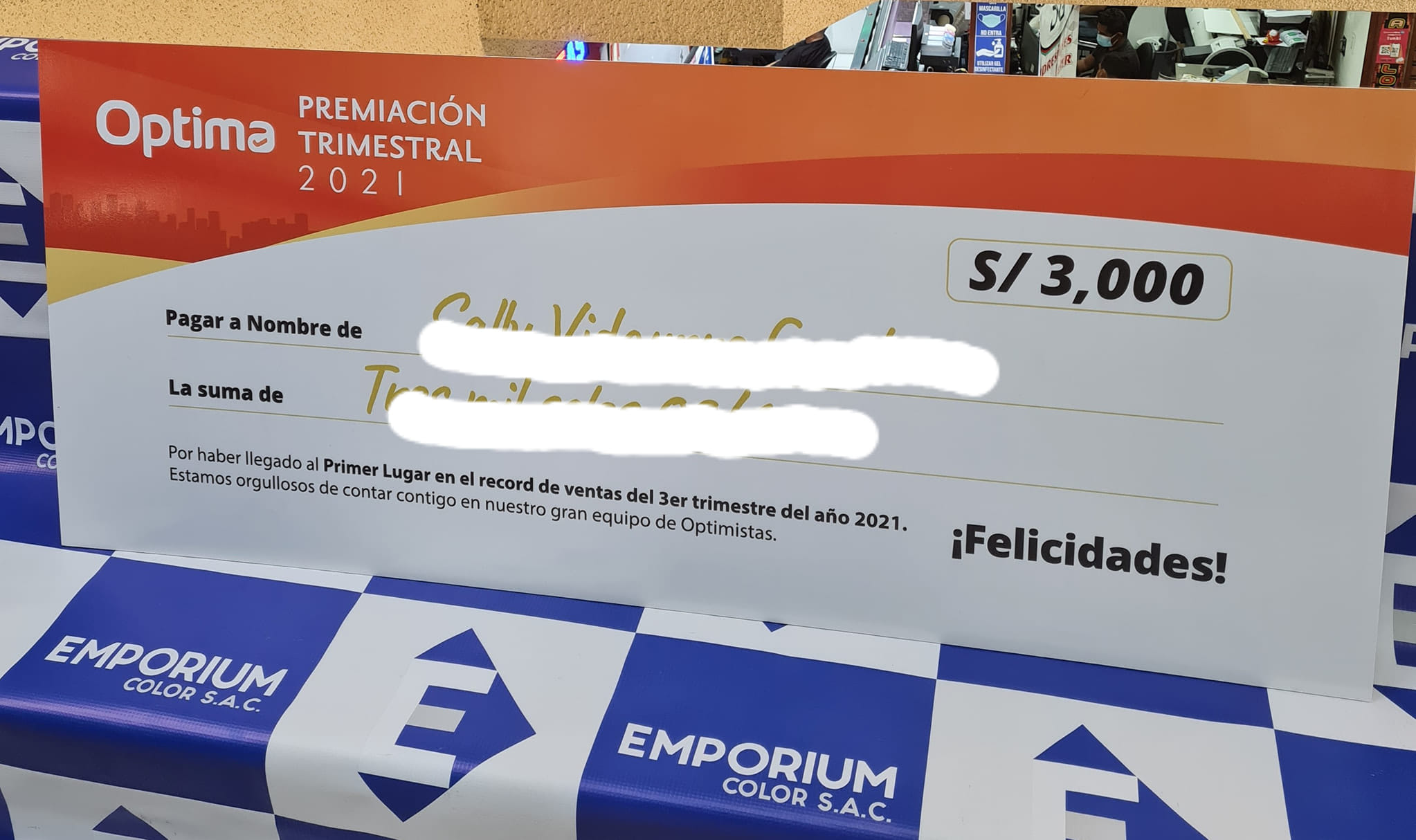 CHEQUE PREMIO GIGANTE. CHEQUE SUPER... - Emporium Color SAC