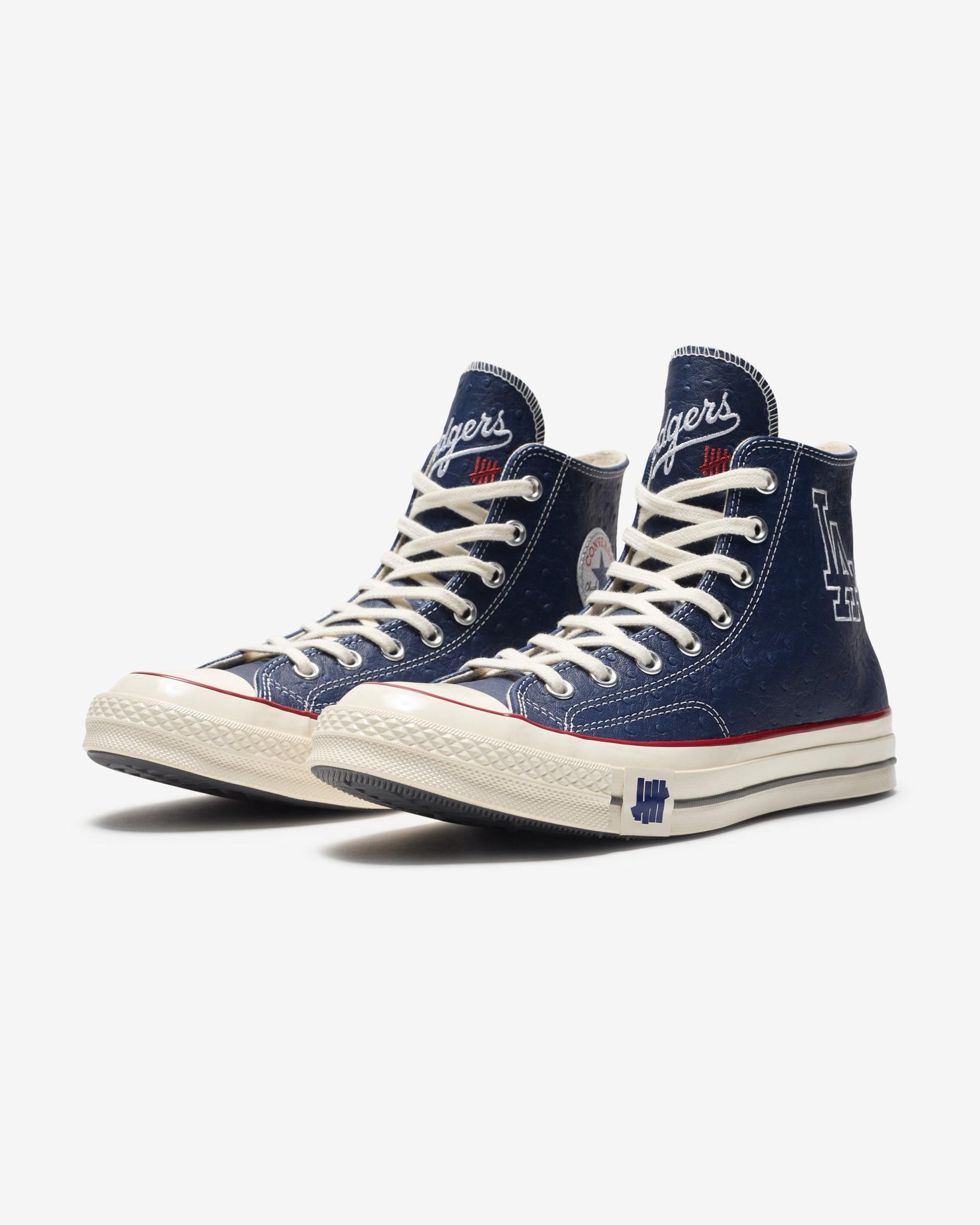 The new Converse x Los Angeles Dodgers x UNDEFEATED Chuck 70 is 