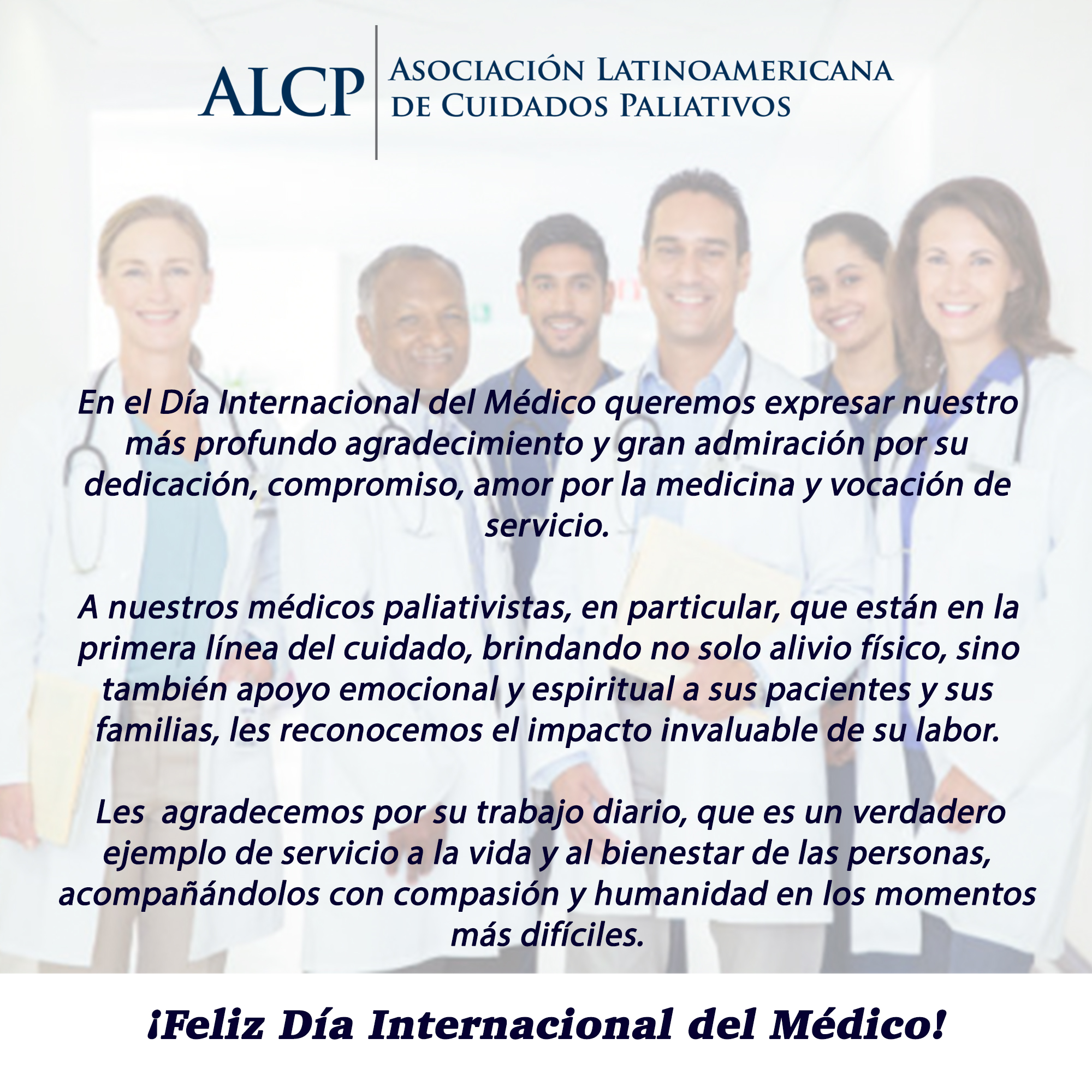 ALCP - ¡Feliz Día Internacional del Médico! 🌟 Un... | Facebook