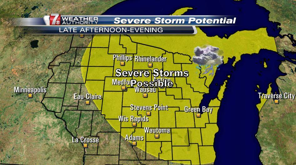 Jeremy Tabin WSAW - Weather Authority Update: Strong to severe storms ...
