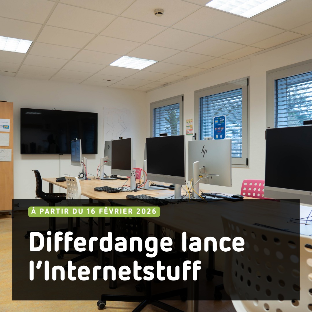 🇱🇺 𝐈𝐧𝐭𝐞𝐫𝐧𝐞𝐭𝐬𝐭𝐮𝐟𝐟 💻 Vum 16. Februar... - Ville de Differdange | Facebook