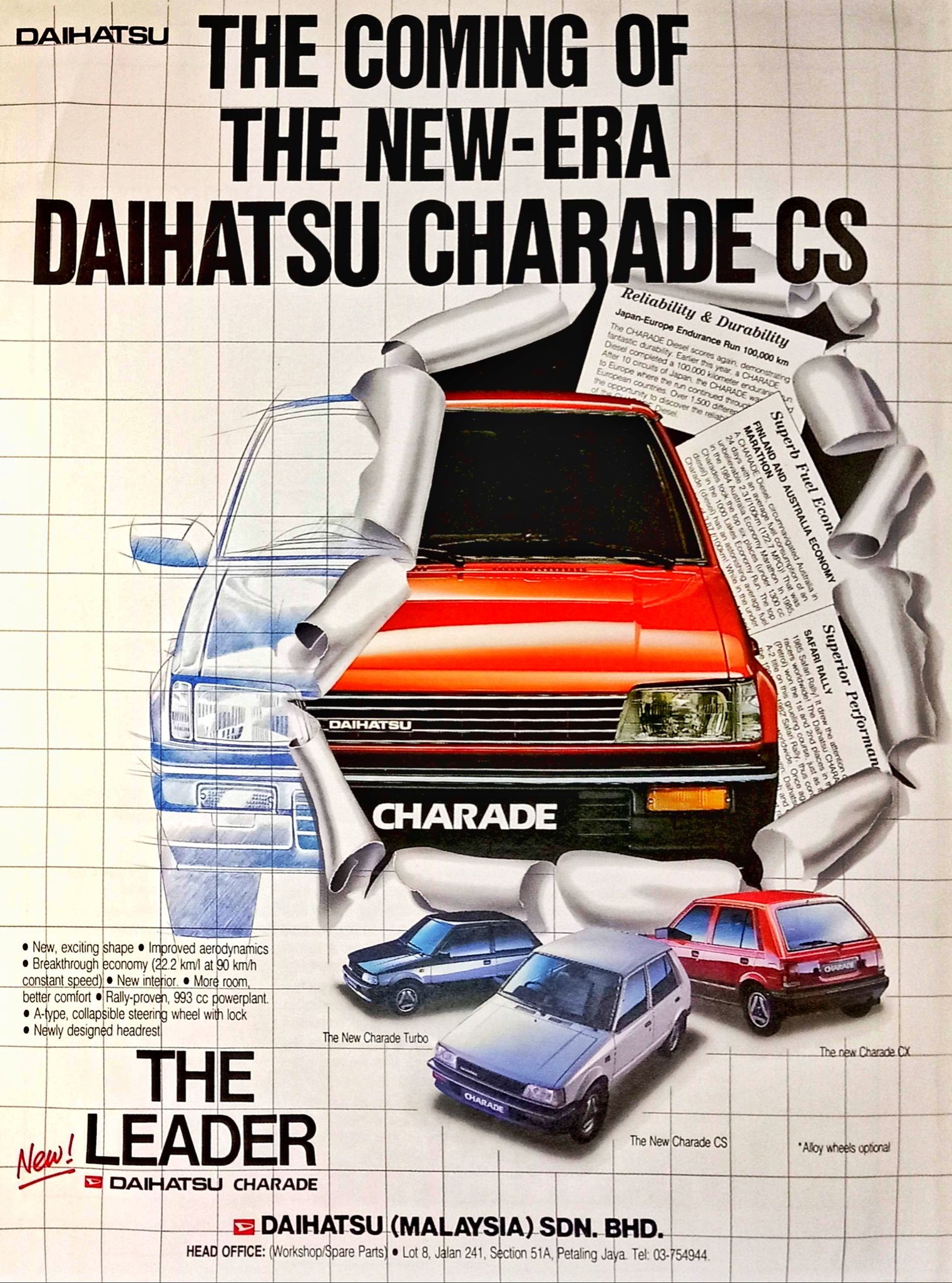 1985 Daihatsu Charade ad Malaysia DAIHATSU THE COMING OF THE NEW