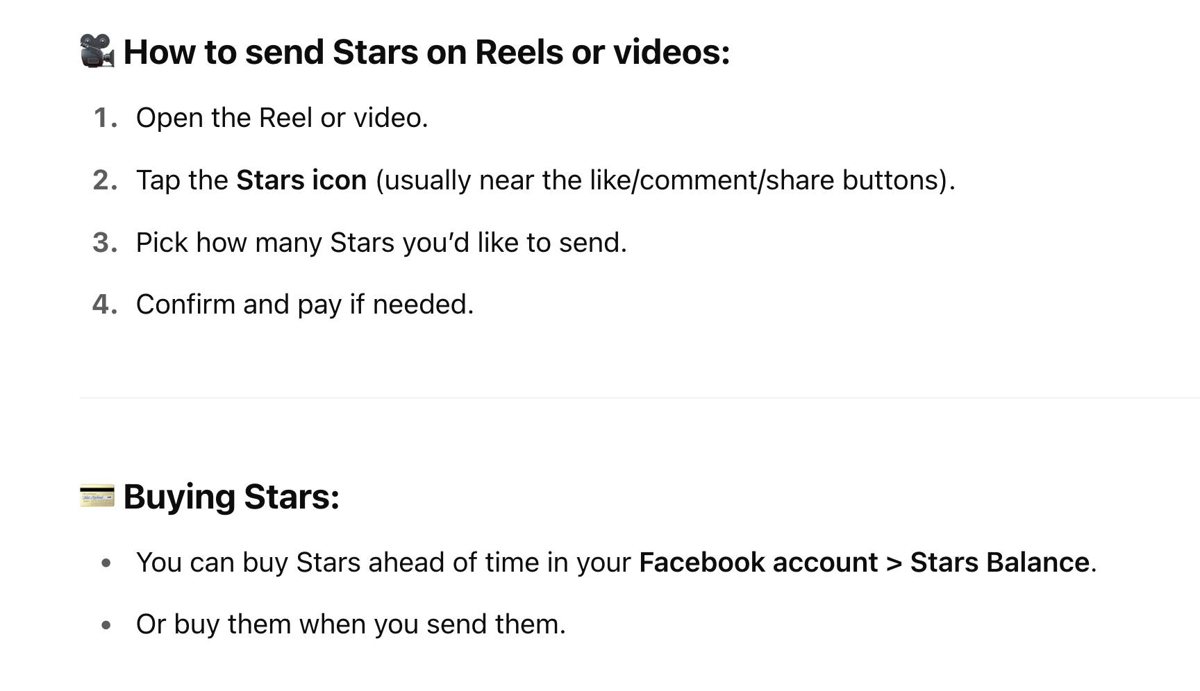 The Pampered - This one tells you a bit more about how to send stars ...
