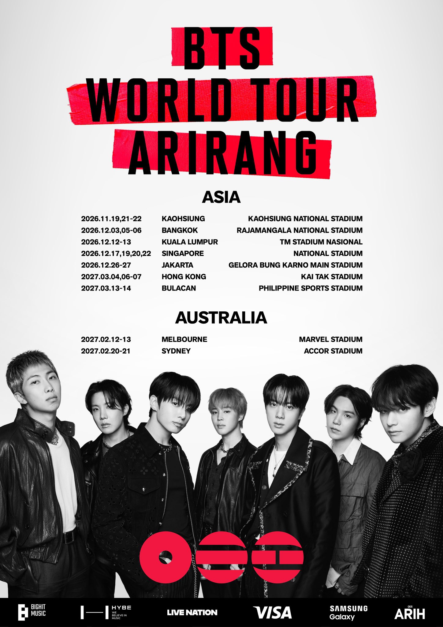 BTS WORLD TOUR 'ARIRANG' IN ASIA & AUSTRALIA 🔗 weverse.io/bts