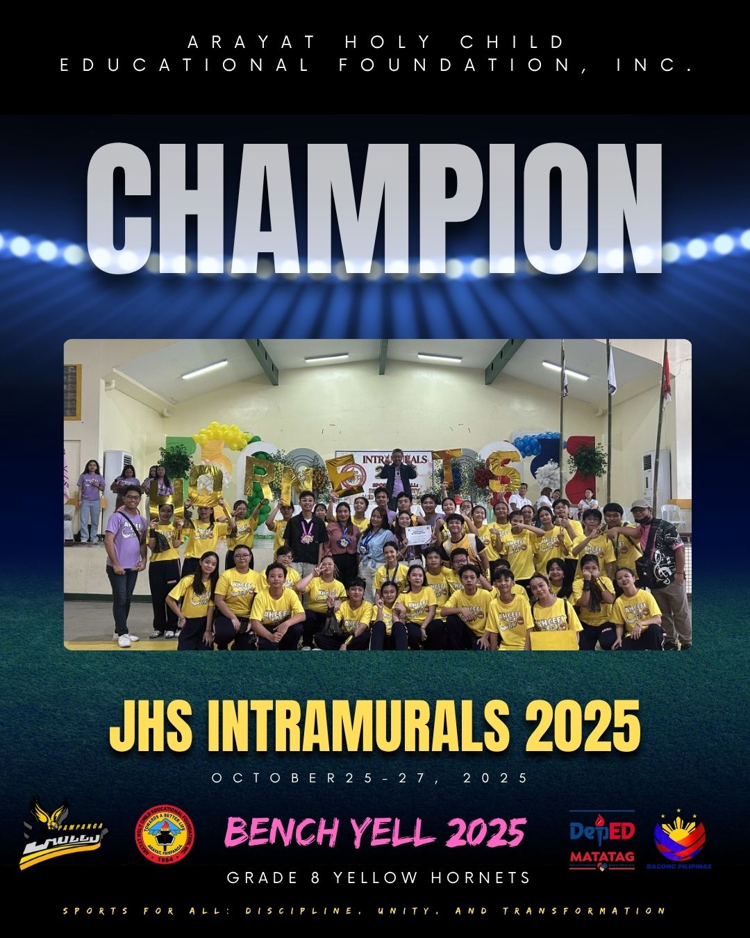 Arayat - AHCEFI JHS INTRAMURALS | Bench Yell Competition 2025 A ...