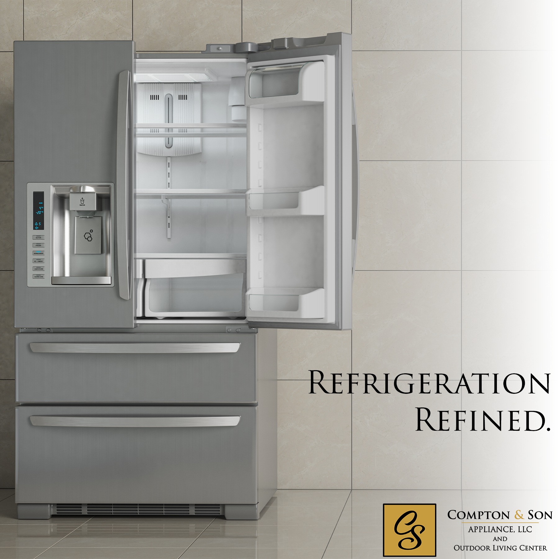 Compton - Refrigeration, Refined. ️ Where sleek design meets powerful ...