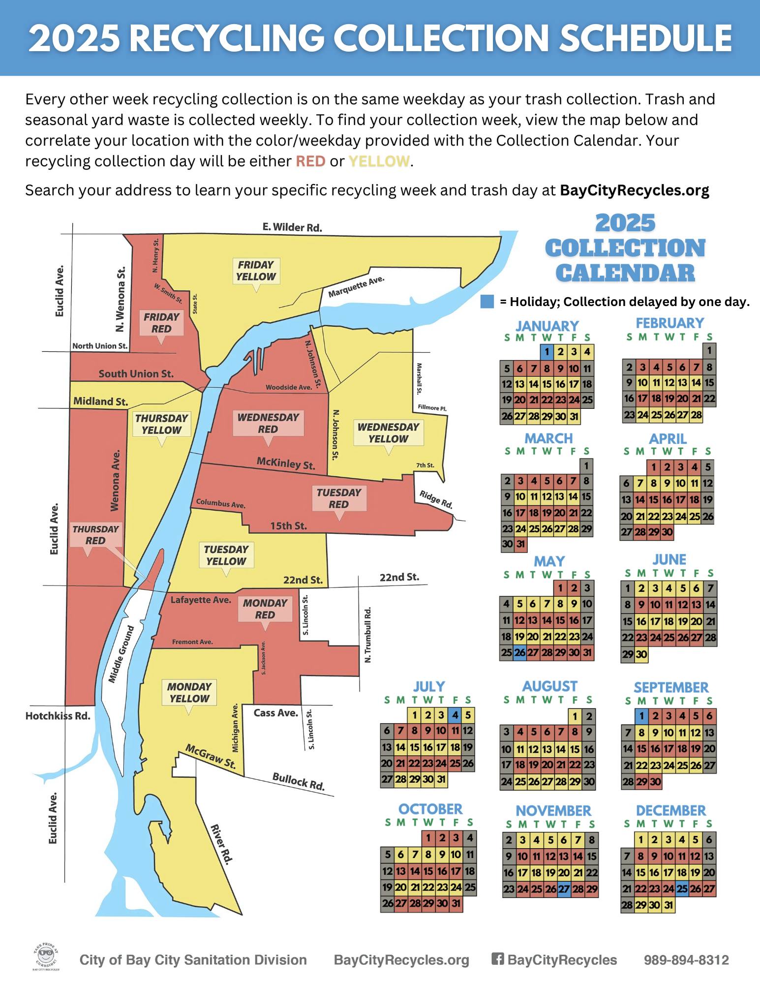 🎃 October Recycling Schedule – Don’t... - Bay City Recycles | Facebook