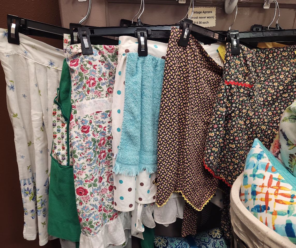 I found these aprons at the State Street store when we went to the