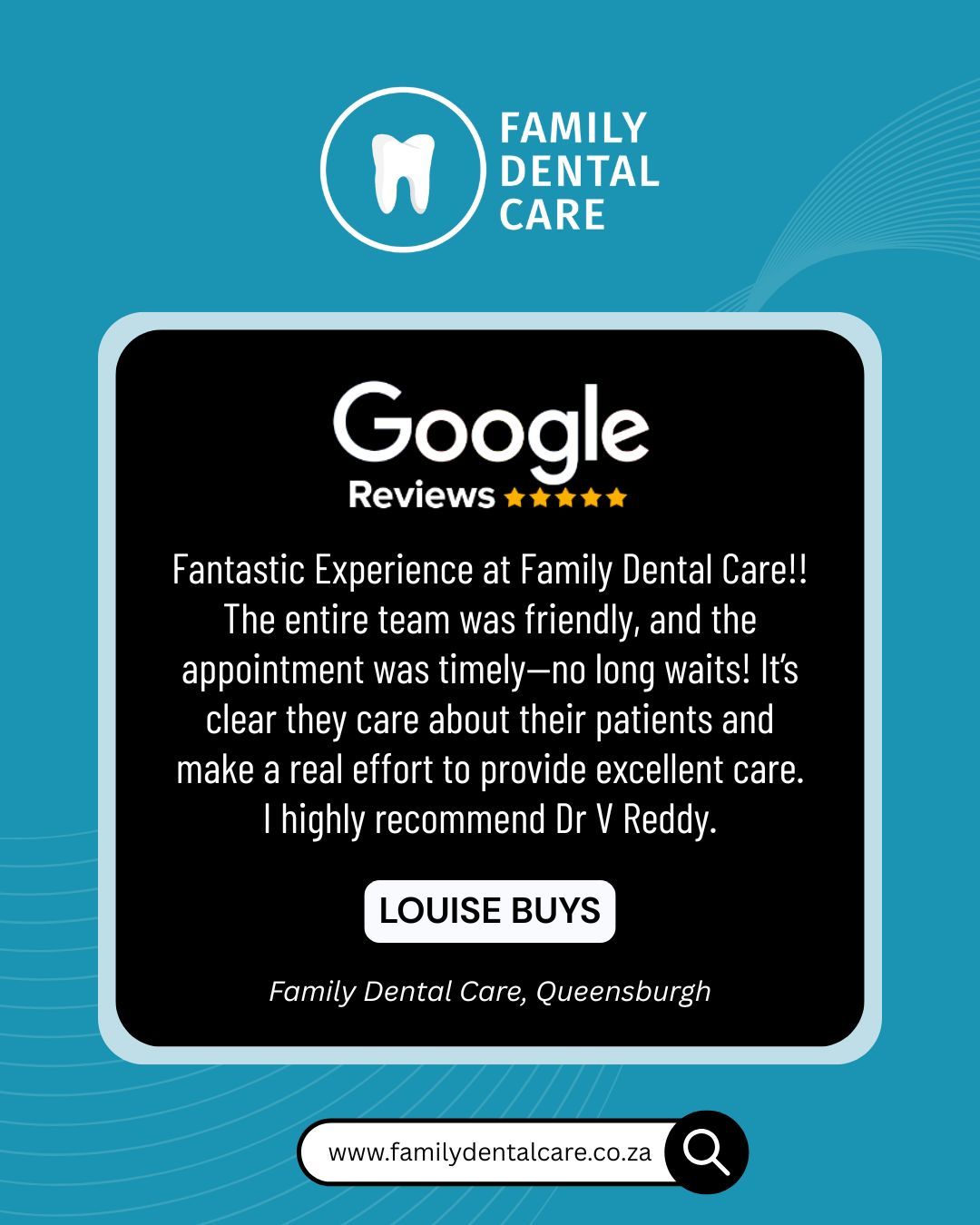 🌟 Patient review from Louise... - Family Dental Care Group | Facebook