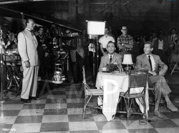 white christmas dressing room scene Behind the scenes of with Bing Crosby and Danny Kaye Size:Customised