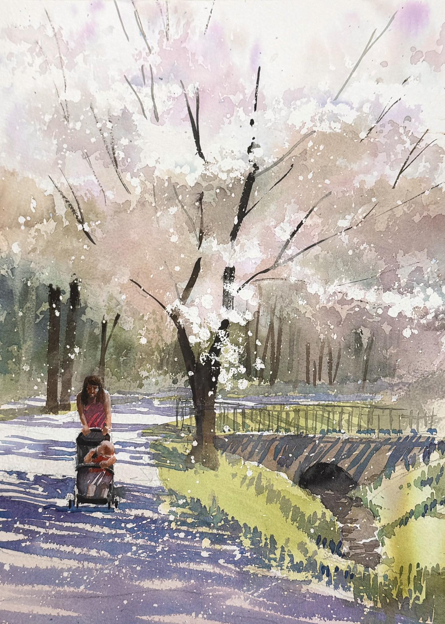 Kazuo Kasai Watercolor Painting 