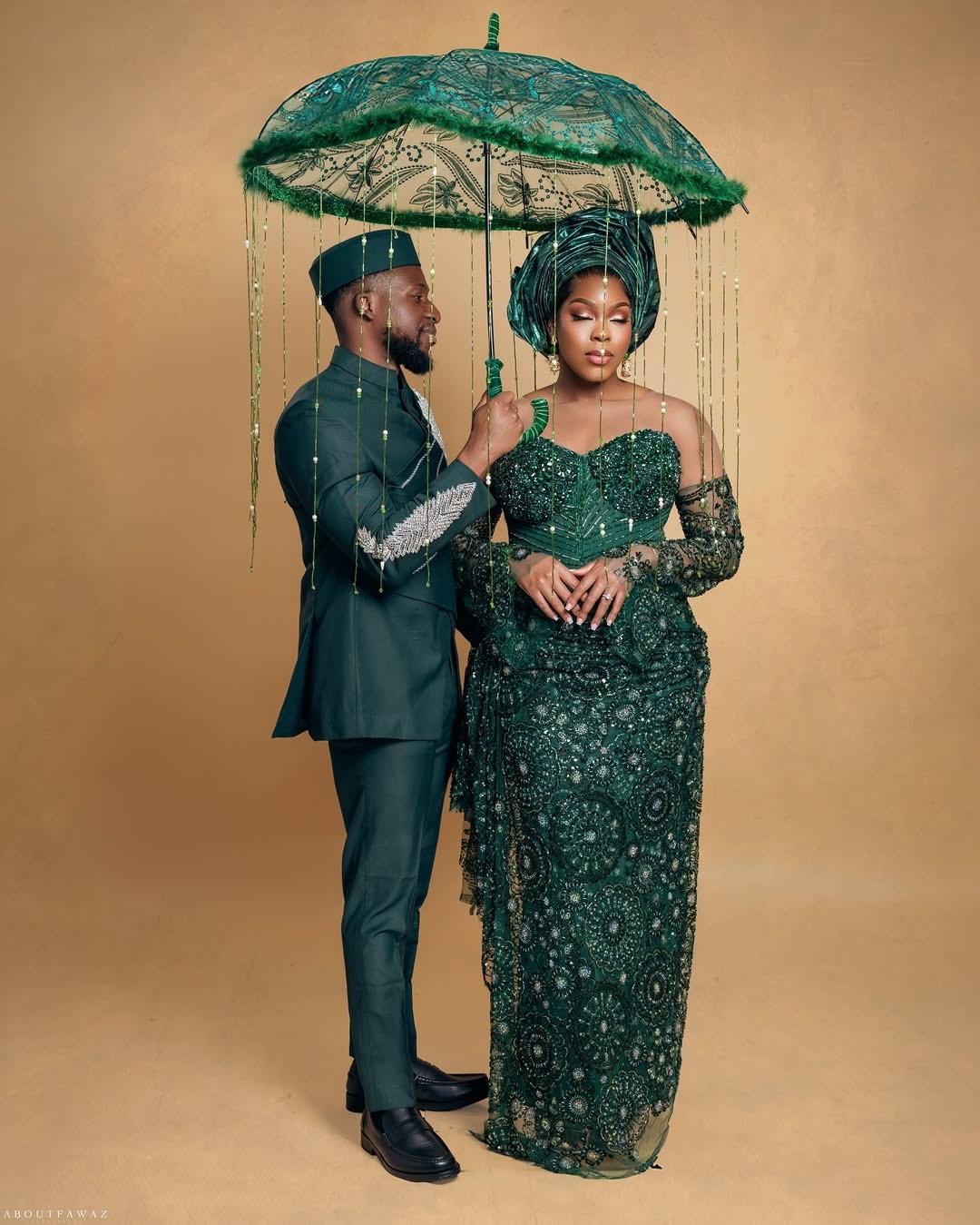 emerald green dress couple This is Always a Beautiful Colour. #wedding #fashion HIGH-FASHION