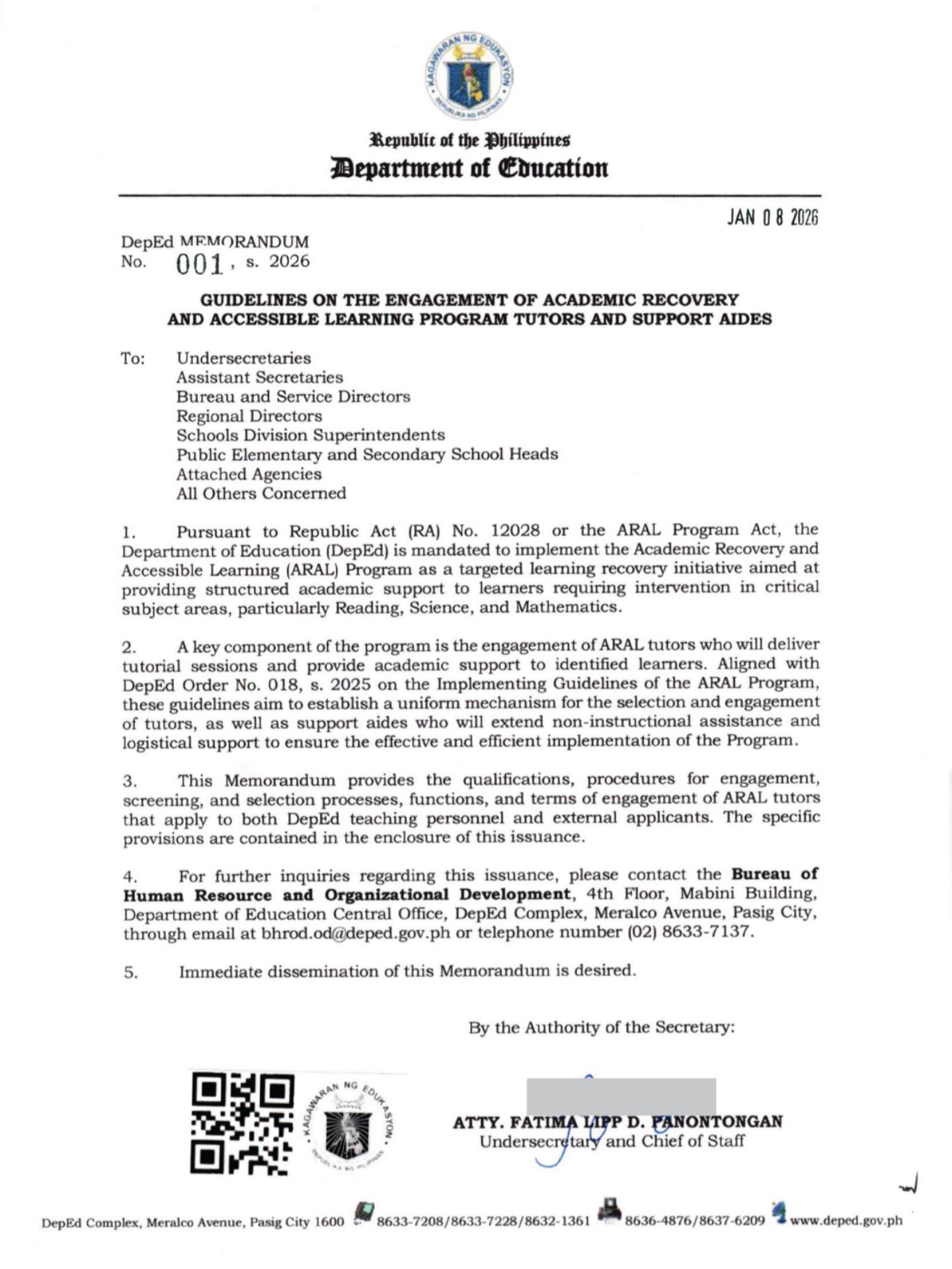 Deped Tambayan PH - GUIDELINES ON THE BASIC EDUCATION ENROLLMENT FOR ...