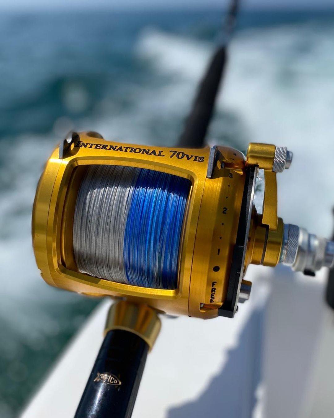 diamond fishing reels Okuma White Trolling Rod WD-DR-862ML helping them run cooler when youre burning rod for long stretches OVERSTOCK (2) Blue/Silver Diamond Series