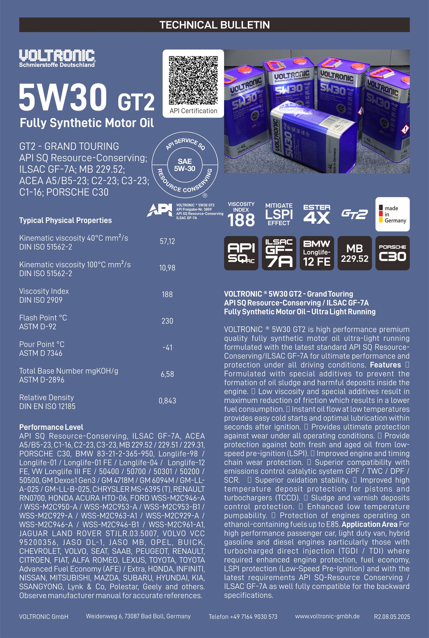 Voltronic - Audi TT Coupe 2.0 น้ำมันเครื่อง #voltronic 5W30 GT2 API SQ ...