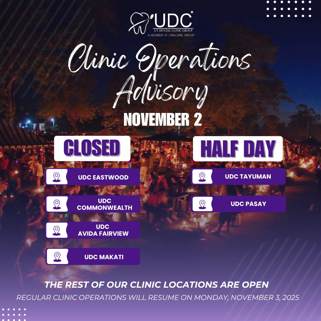 UDC - 📣 UDC Advisory: Here’s our clinic schedule for November 2 🦷 ...