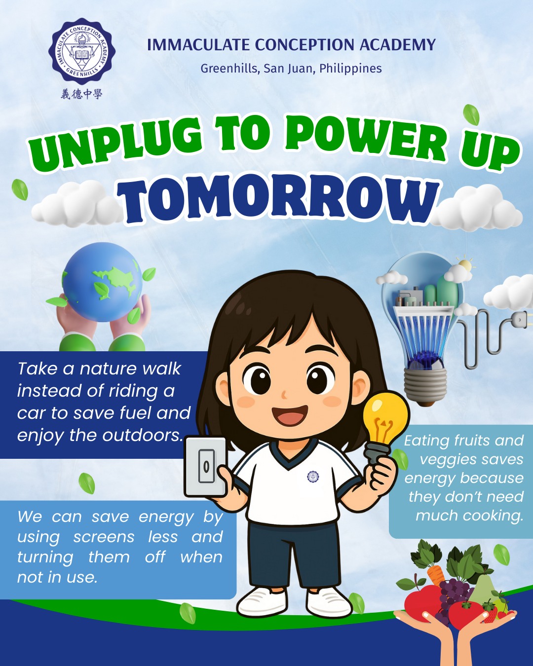 UNPLUG TO POWER UP,... - Immaculate Conception Academy | Facebook