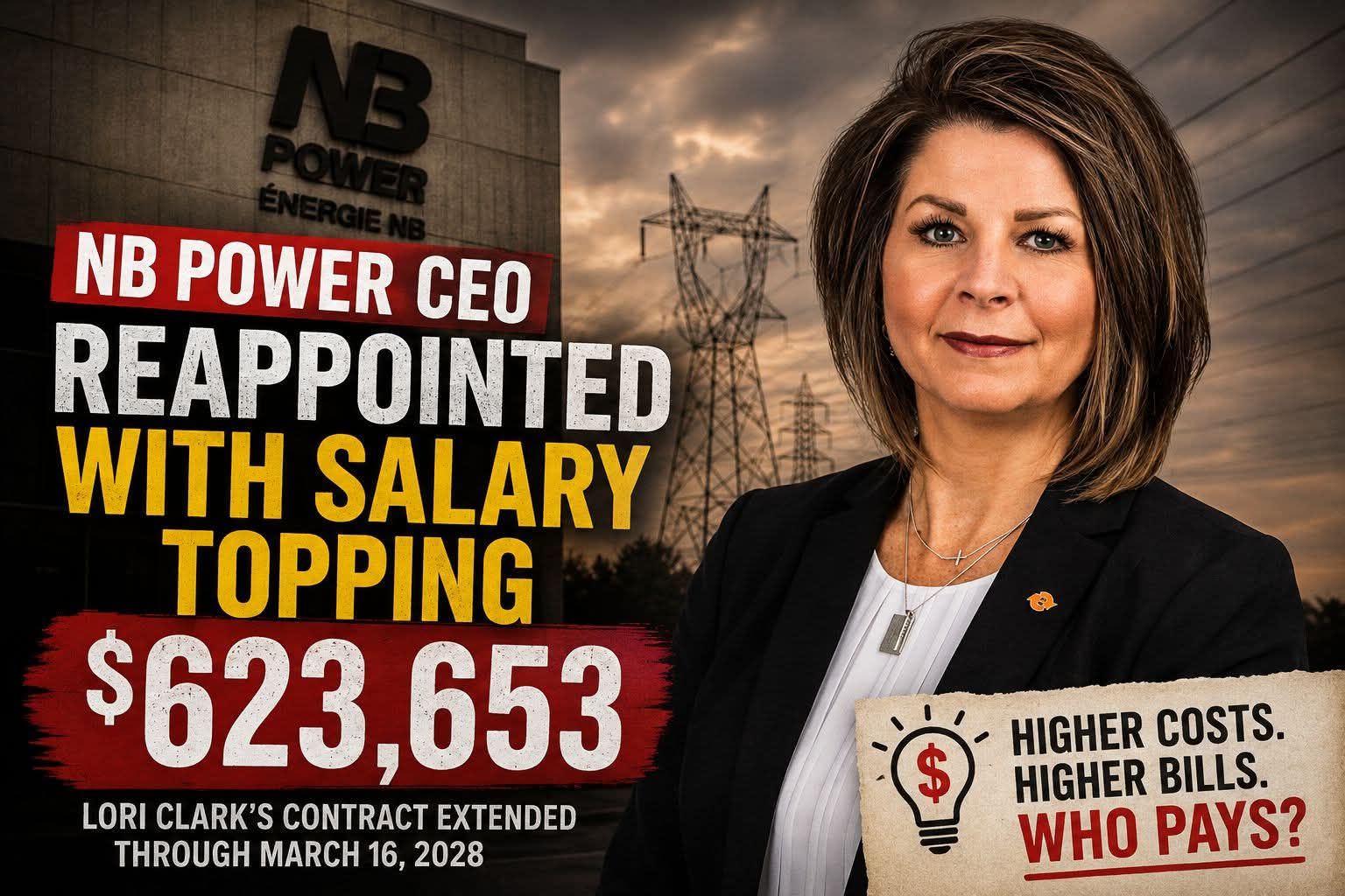 ‎^_^ NB Power CEO Reappointed With Salary Topping $623,000 NB Power