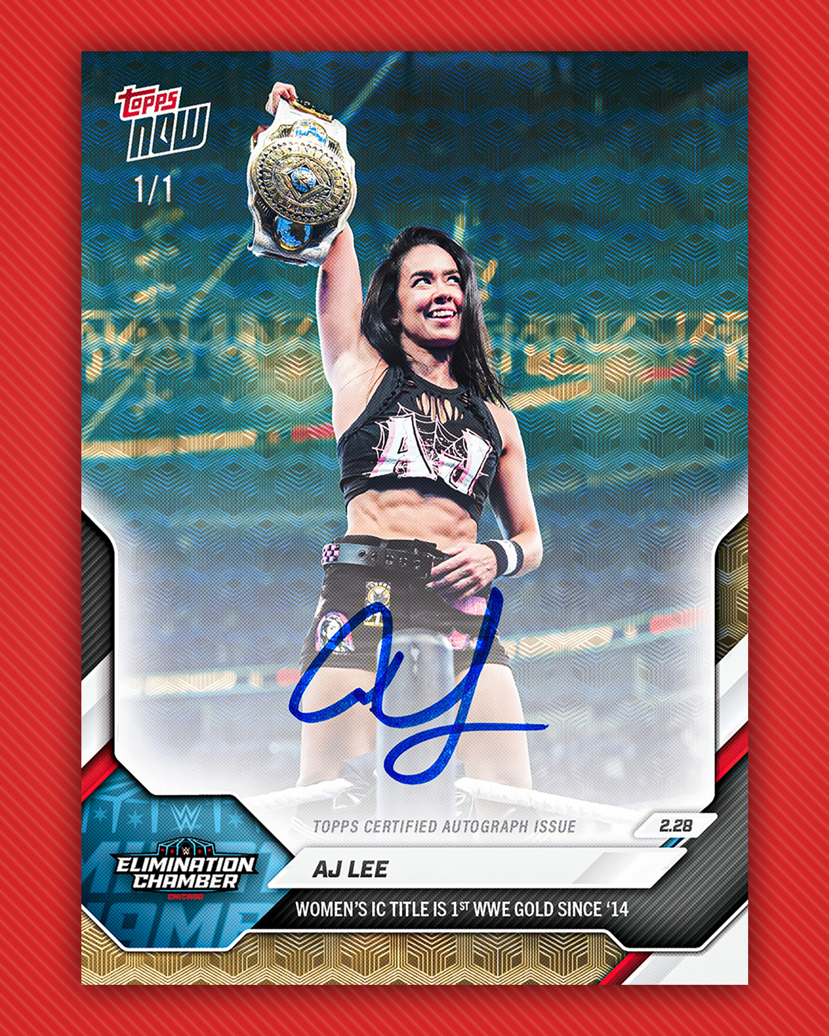AJ Lee's first autographed trading card in 10 years is here!