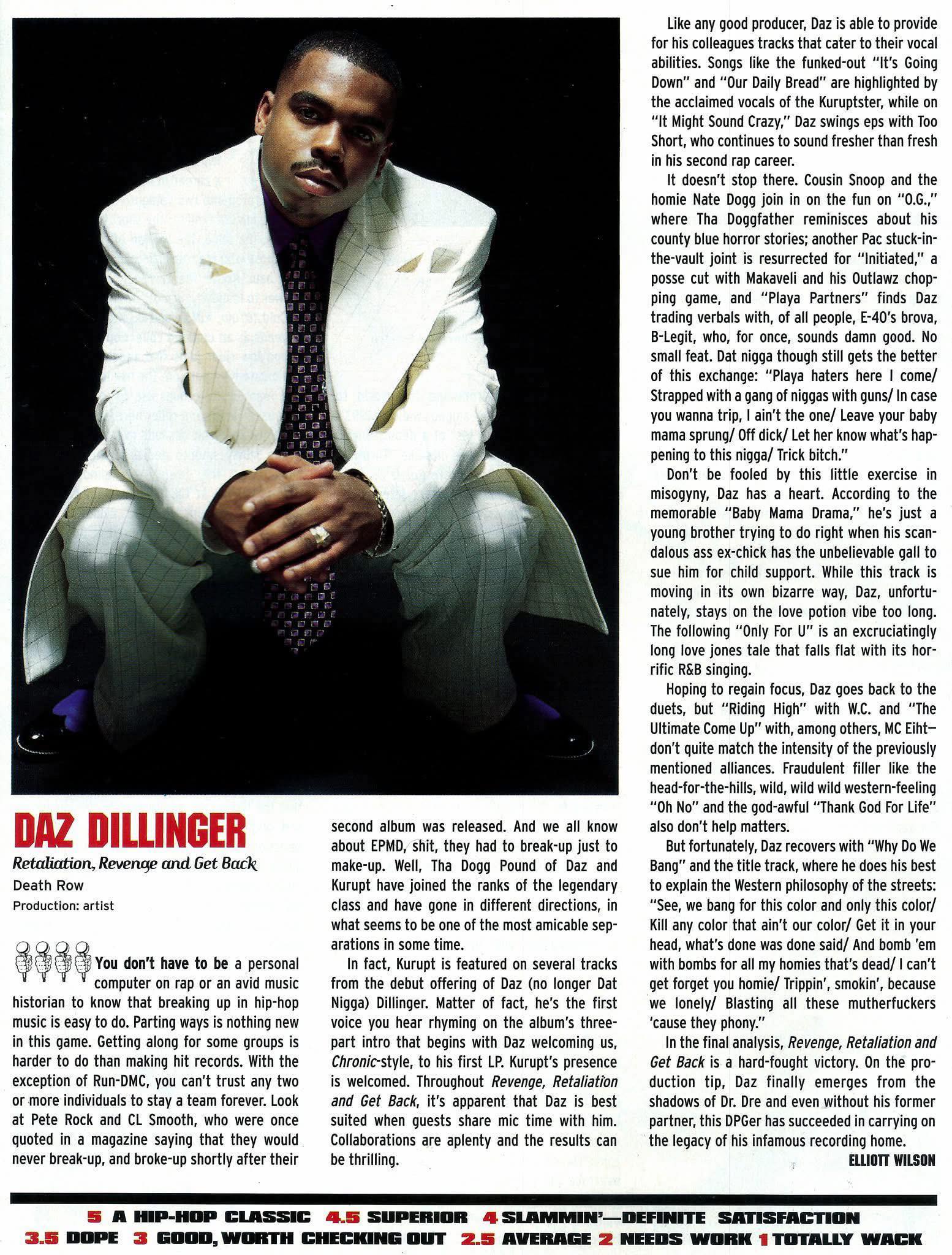 The Source's review and mic rating for Daz Dillinger - Retaliation