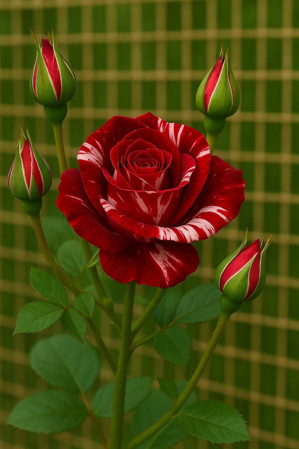 Blooming - The beauty of these maroon striped rose plants feels like ...