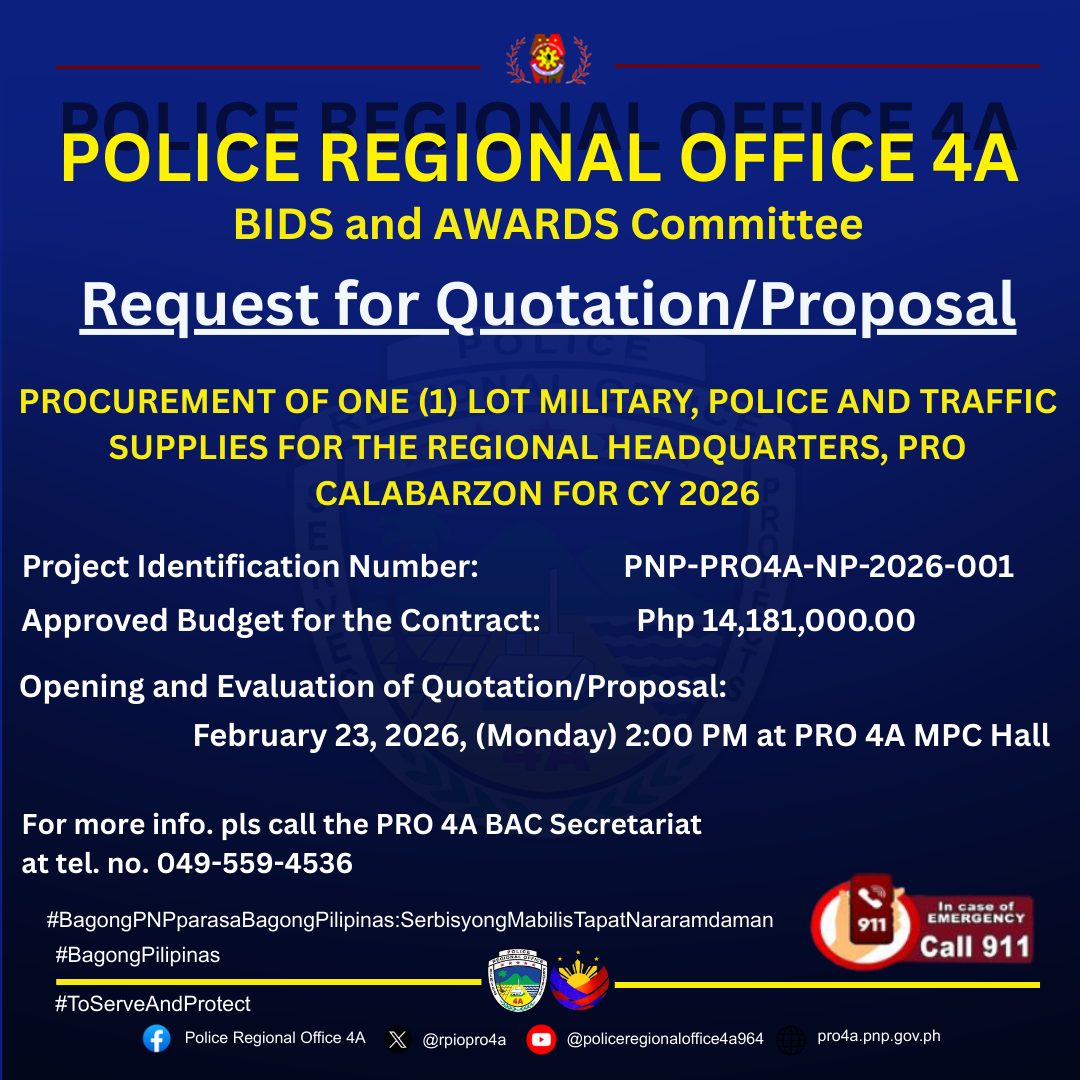 Look: Request for... - Police Regional Office 4A | Facebook