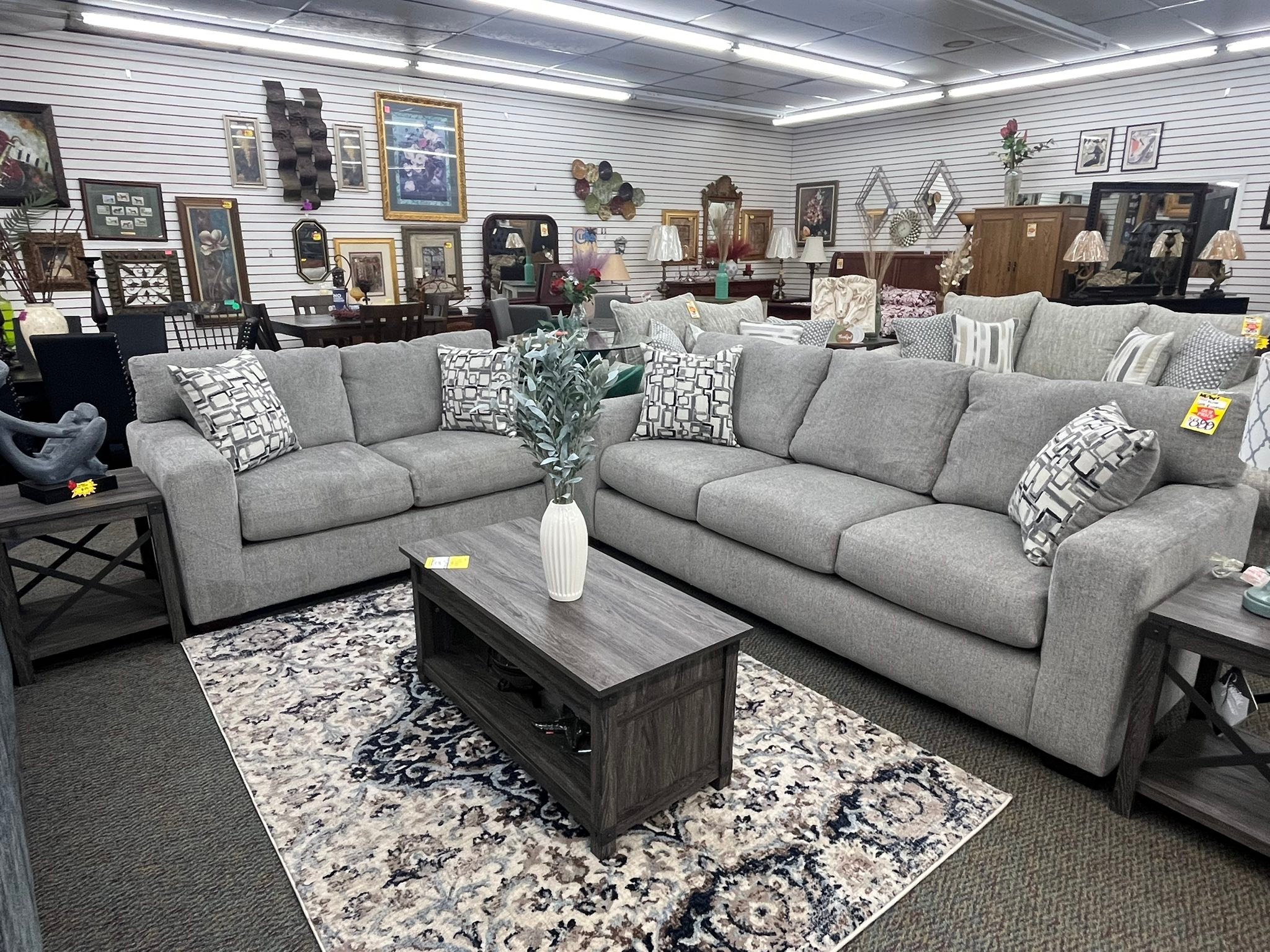 Sold Out)Brand New! Griffin Earth sofa and loveseat set Super 