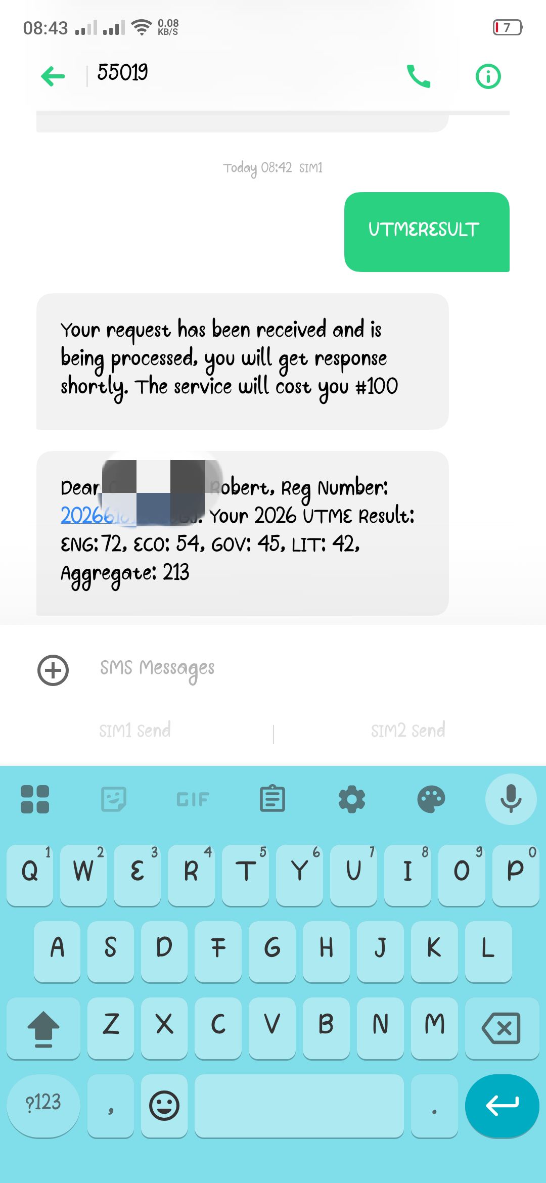 Not gaming related. Finally decided to check my utme result and
