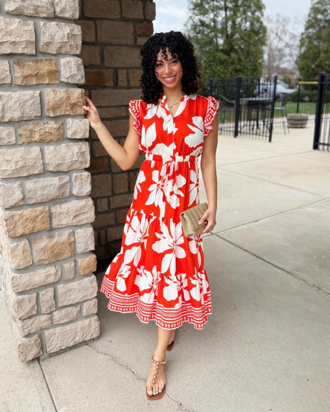 Brighten up your March with the Saylor Dress in orange! Styled for