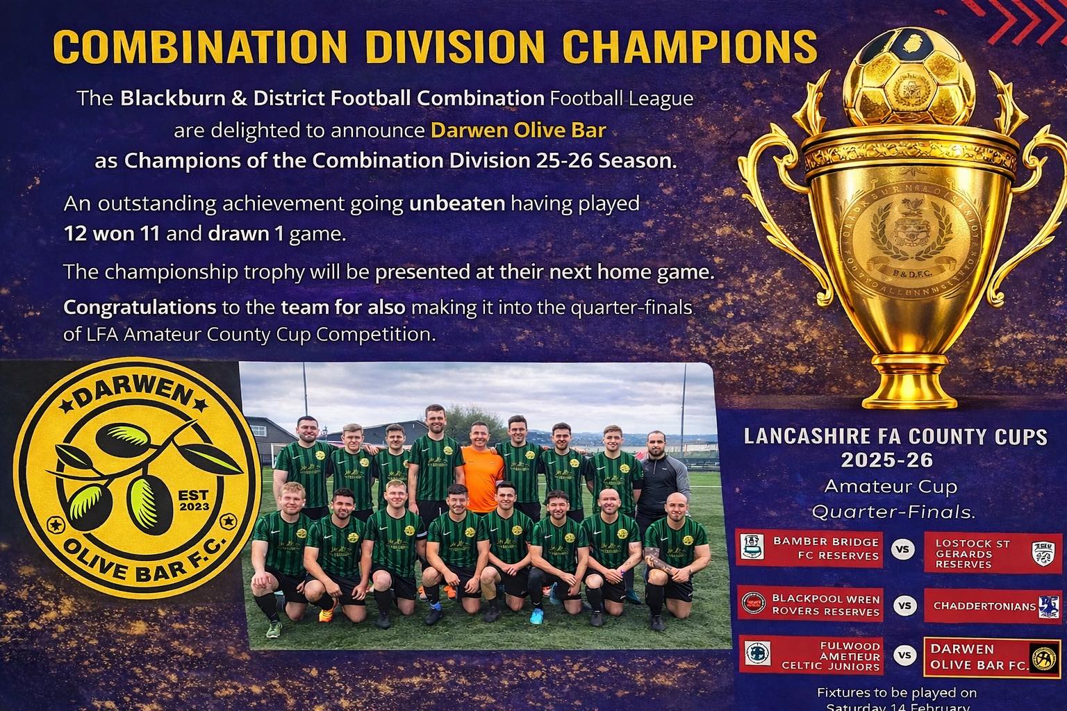 🏆 BLACKBURN... - Blackburn and District Football Combination | Facebook