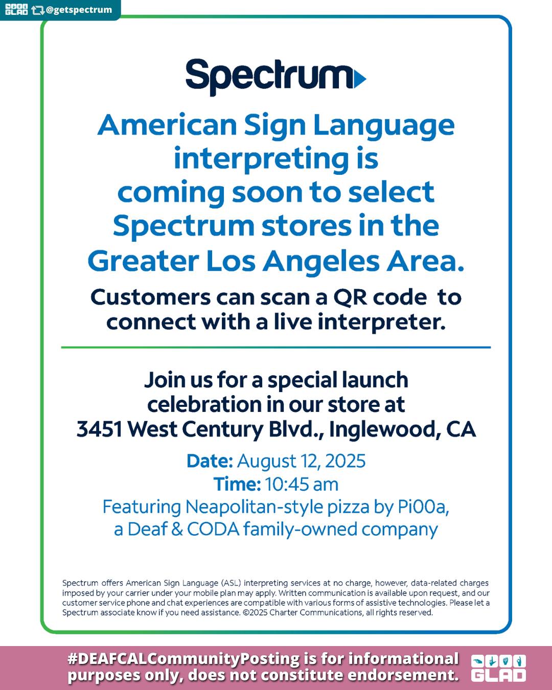 Greater - @spectrum American Sign Language (ASL) interpreting is coming ...