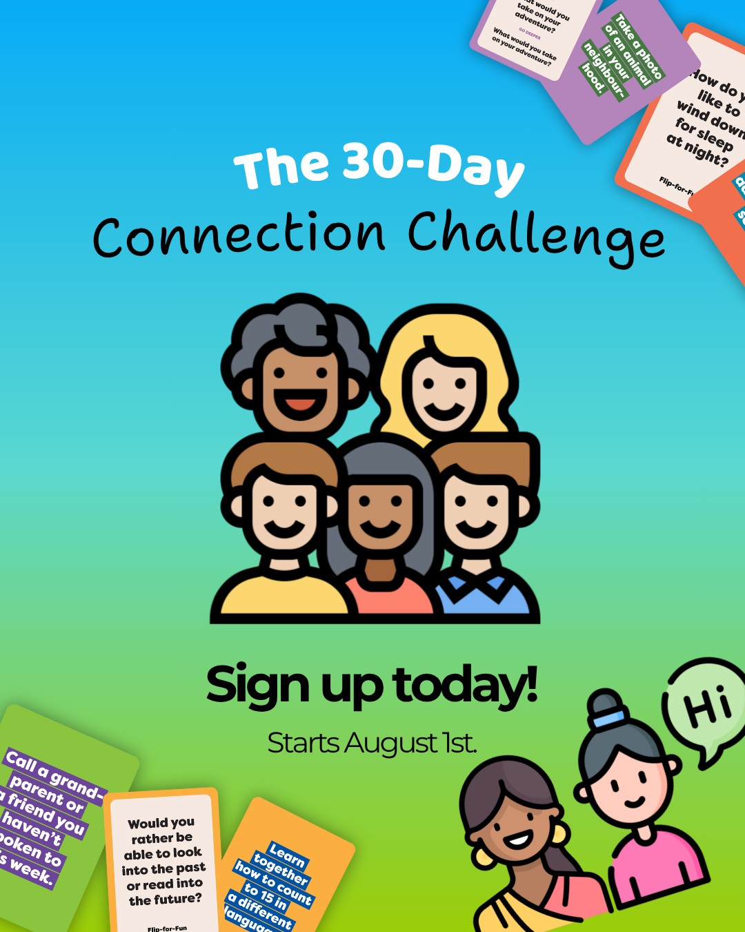 🚨🚨🚨 The 30 Day Connection Challenge... - Talking Point Cards | Facebook